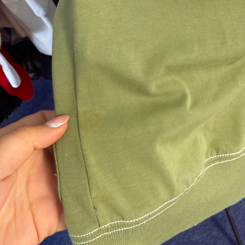 Green double zip sweater