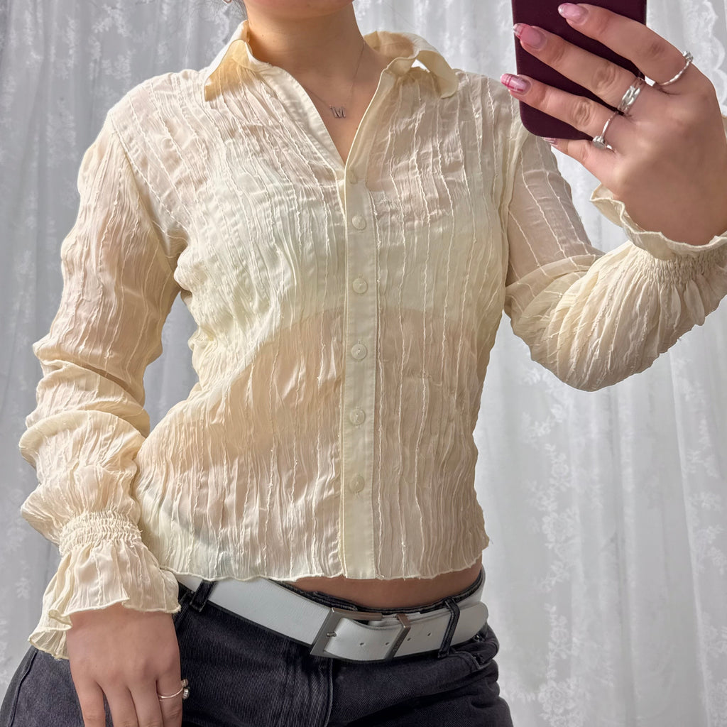 Yellow sequin shirt