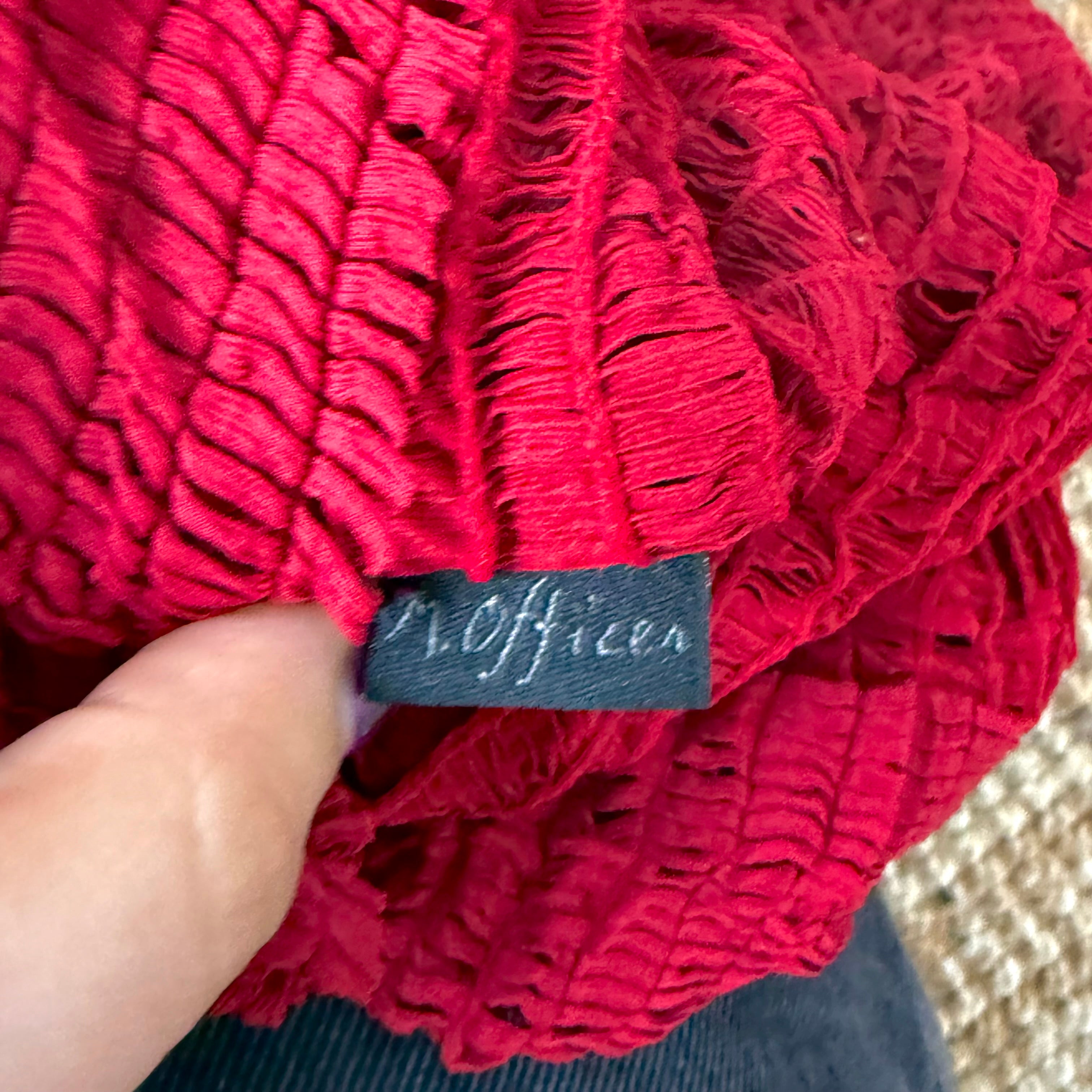 Red cutout plunge top