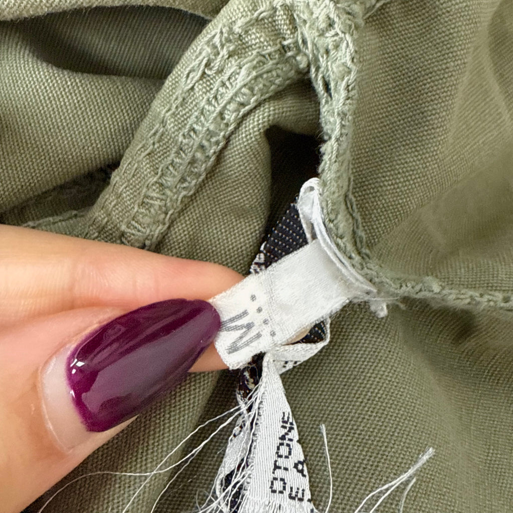 Green ‘skull’ double zip jacket
