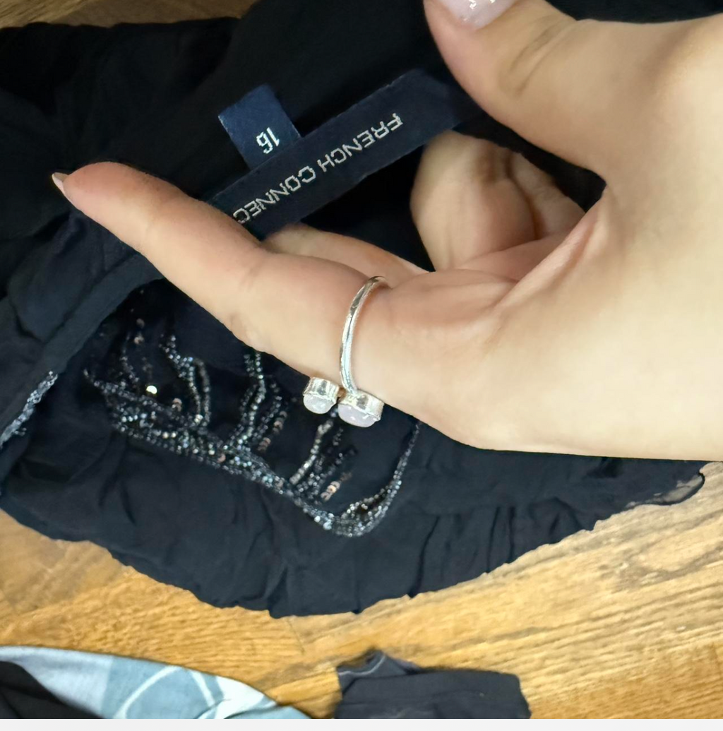 Black beaded chiffon top