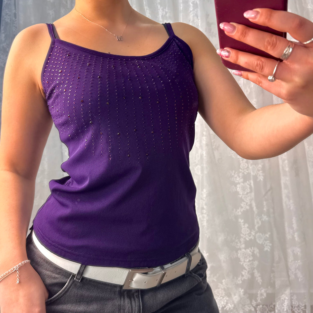 Purple gem cami top