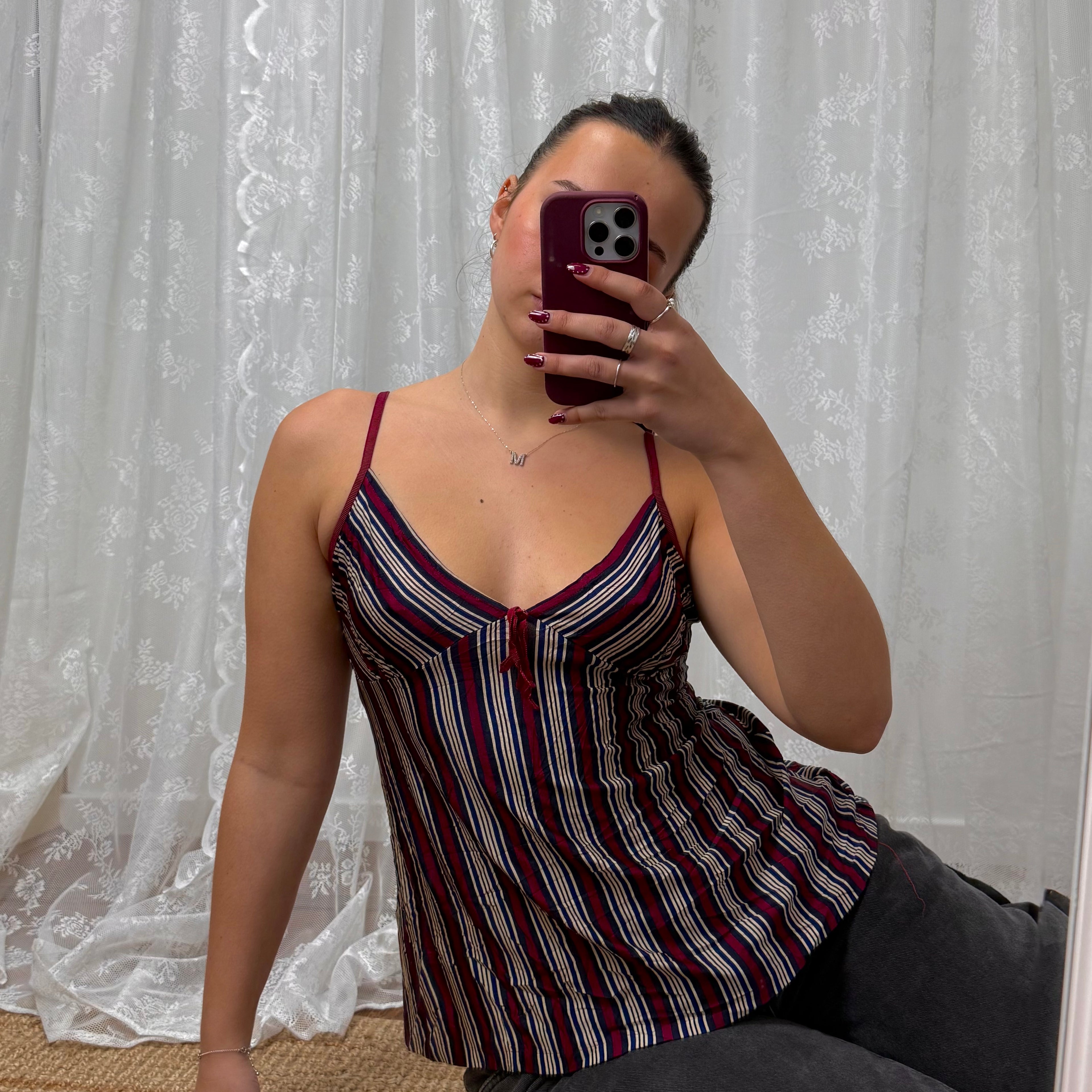 Slinky 2000s striped cami top