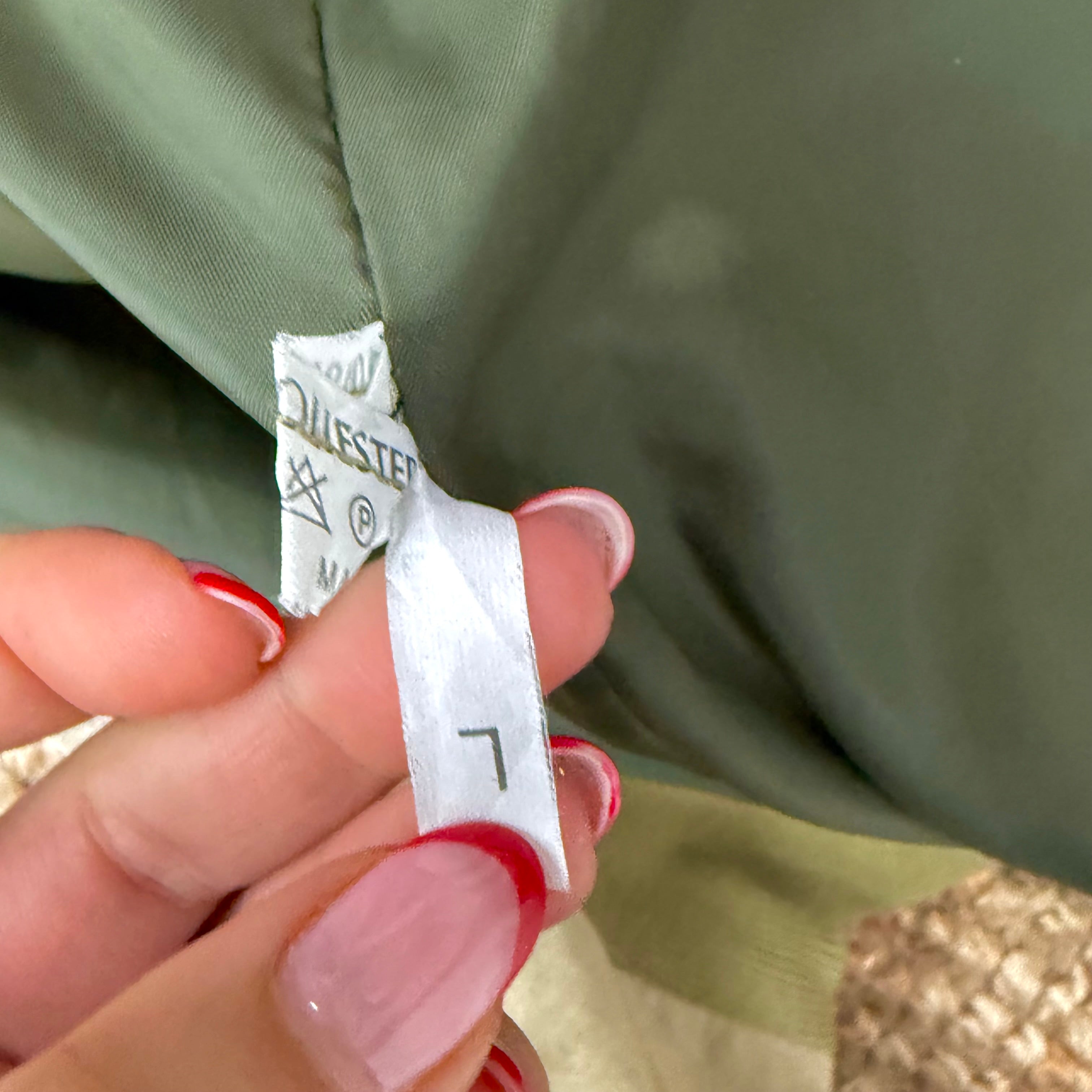 Green shiny satin bomber jacket