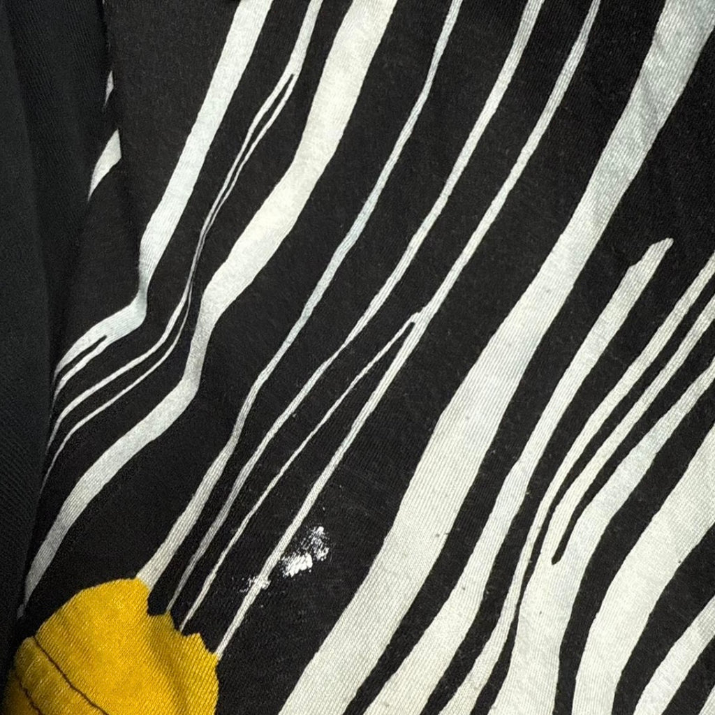 Black and white patterned top with tie back