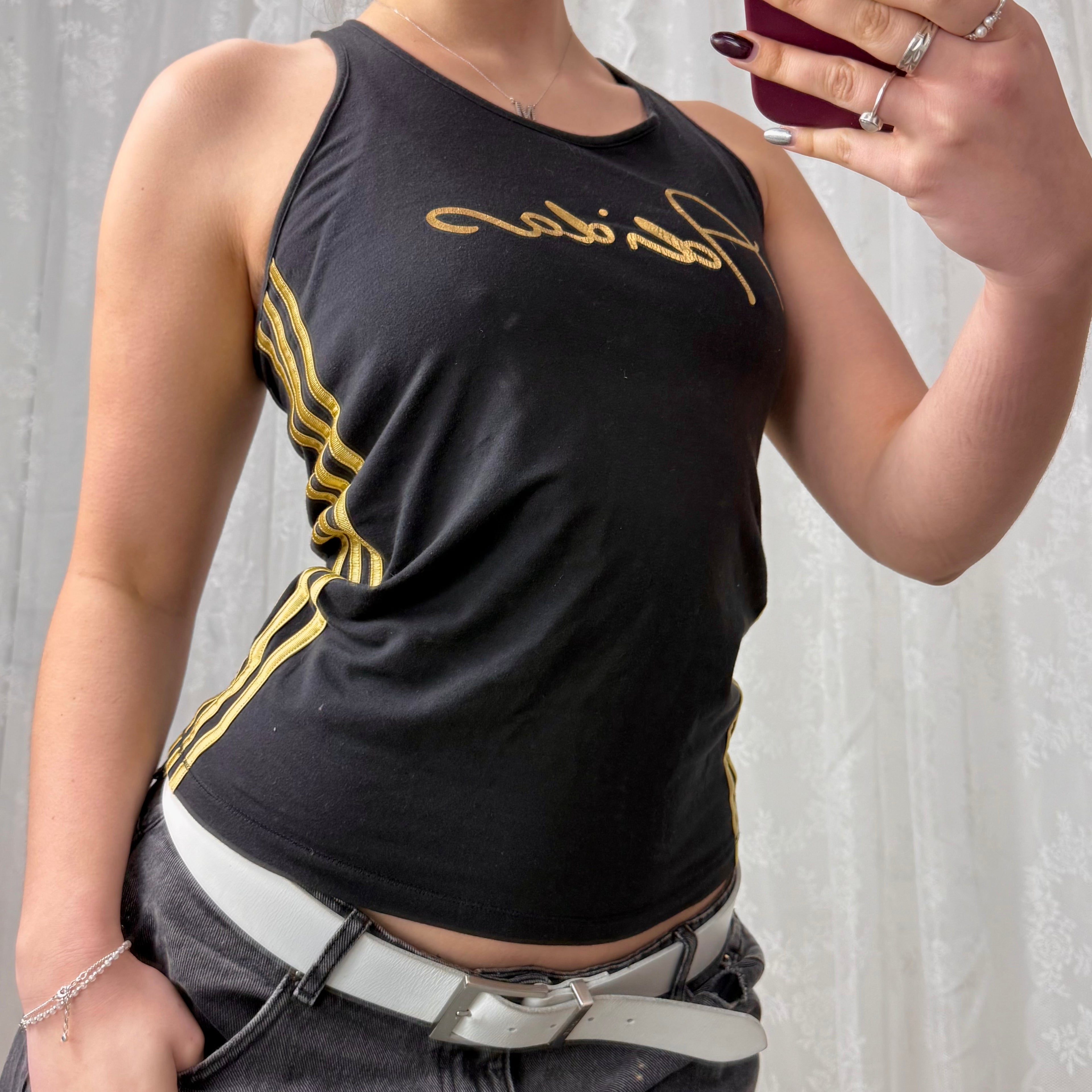 Black and yellow tank top