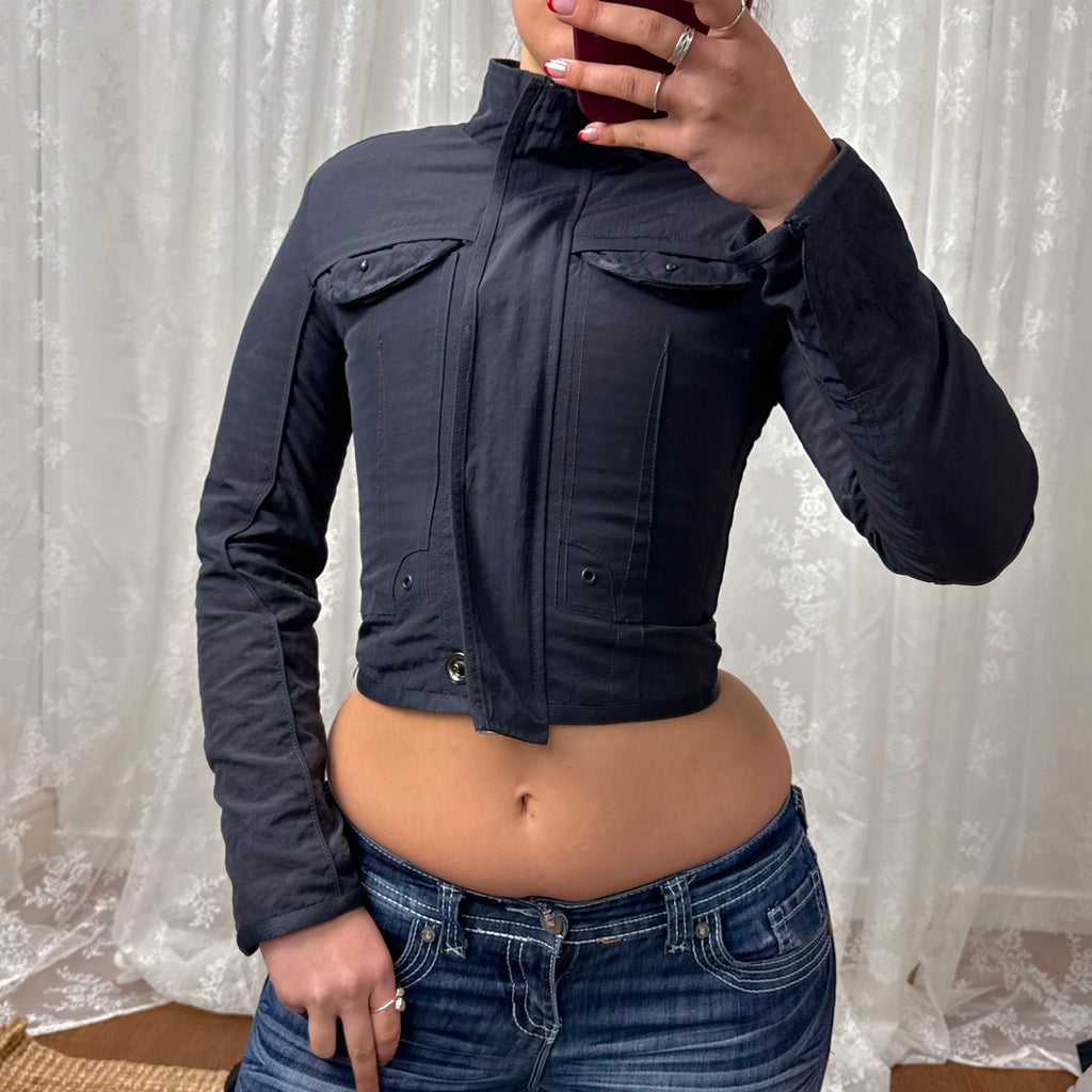 Grey double zip jacket