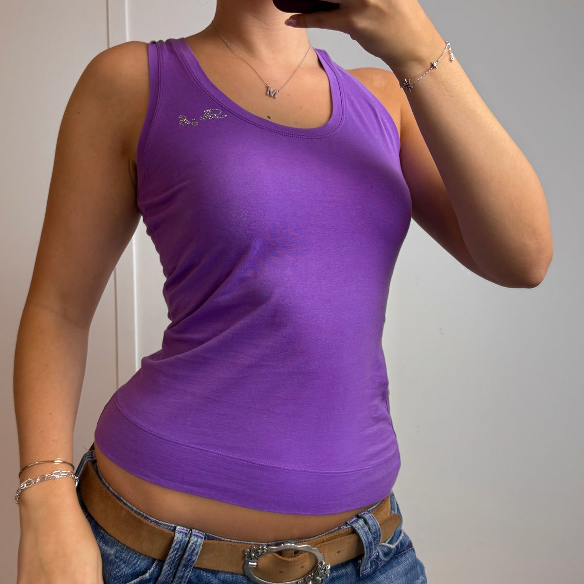 Purple gem tank top