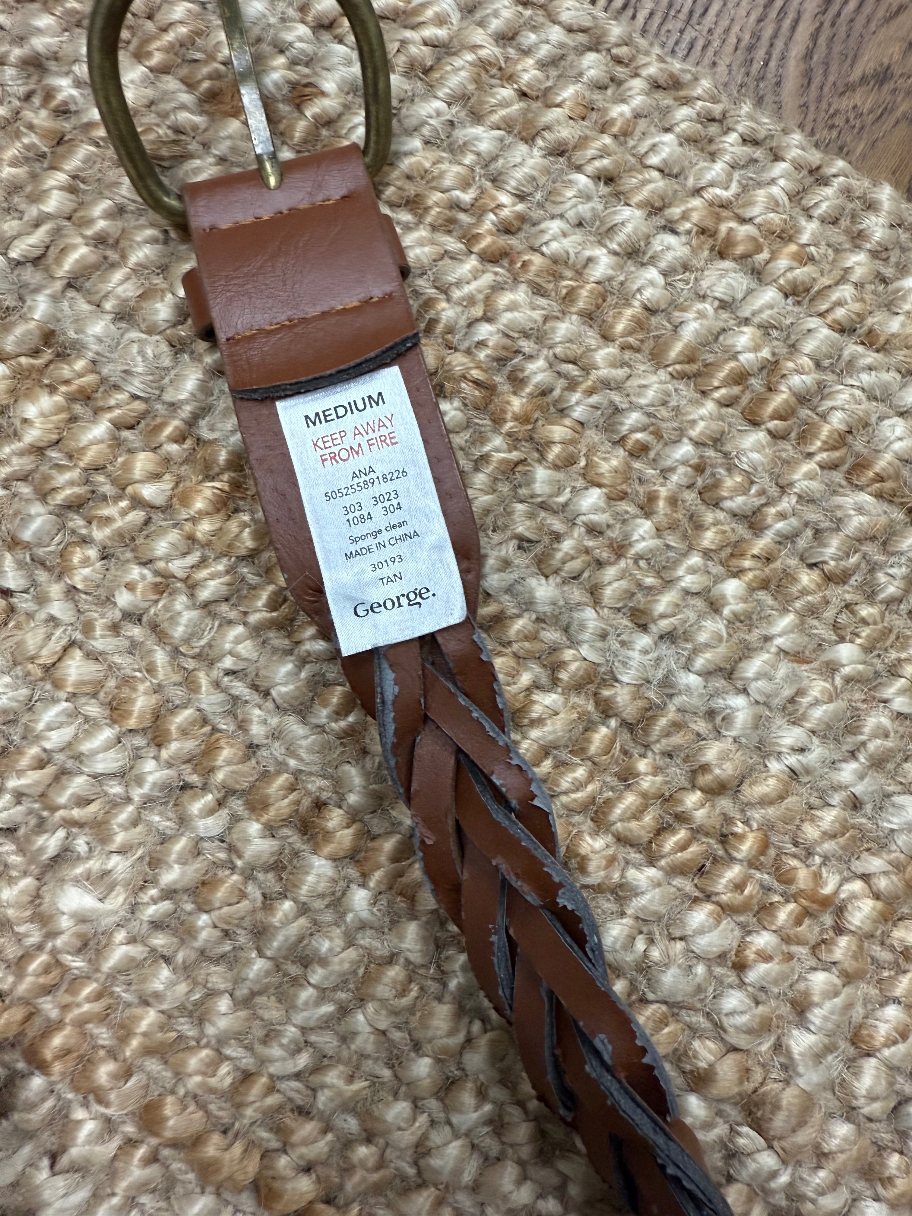 Tan woven belt