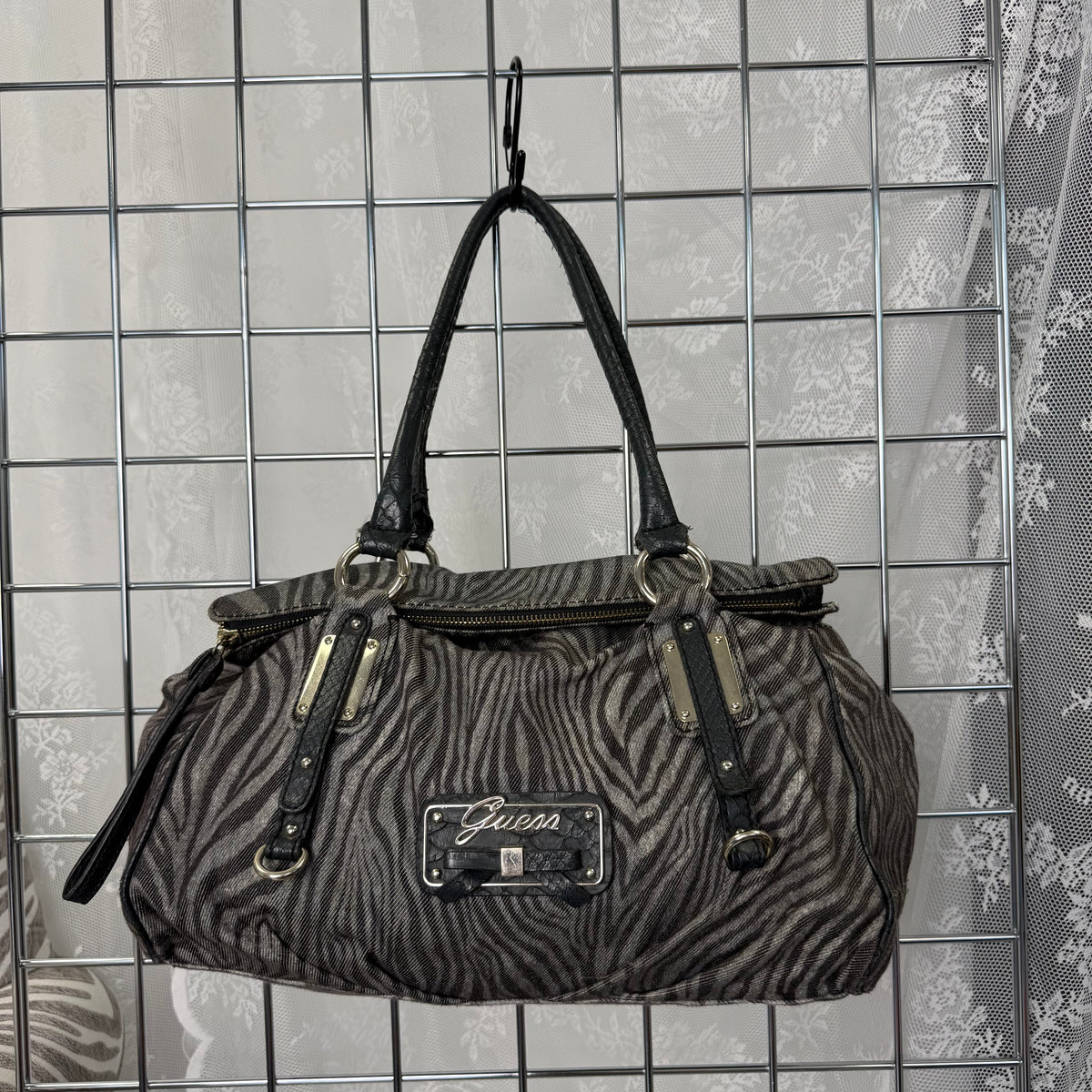 Grey zebra GUESS bag