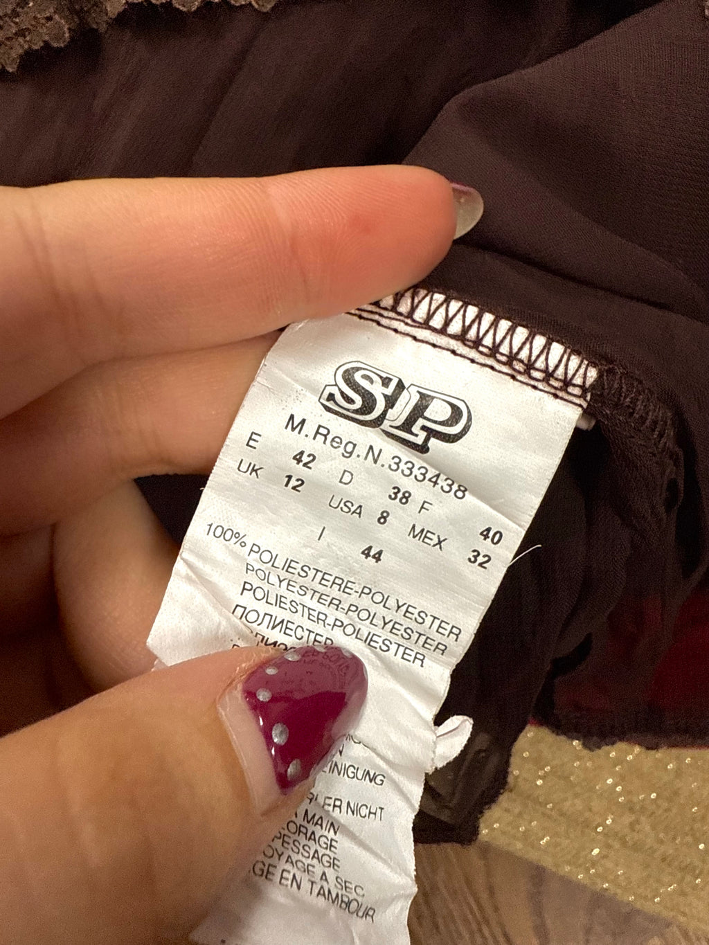 Gold and brown sequin floaty cami top