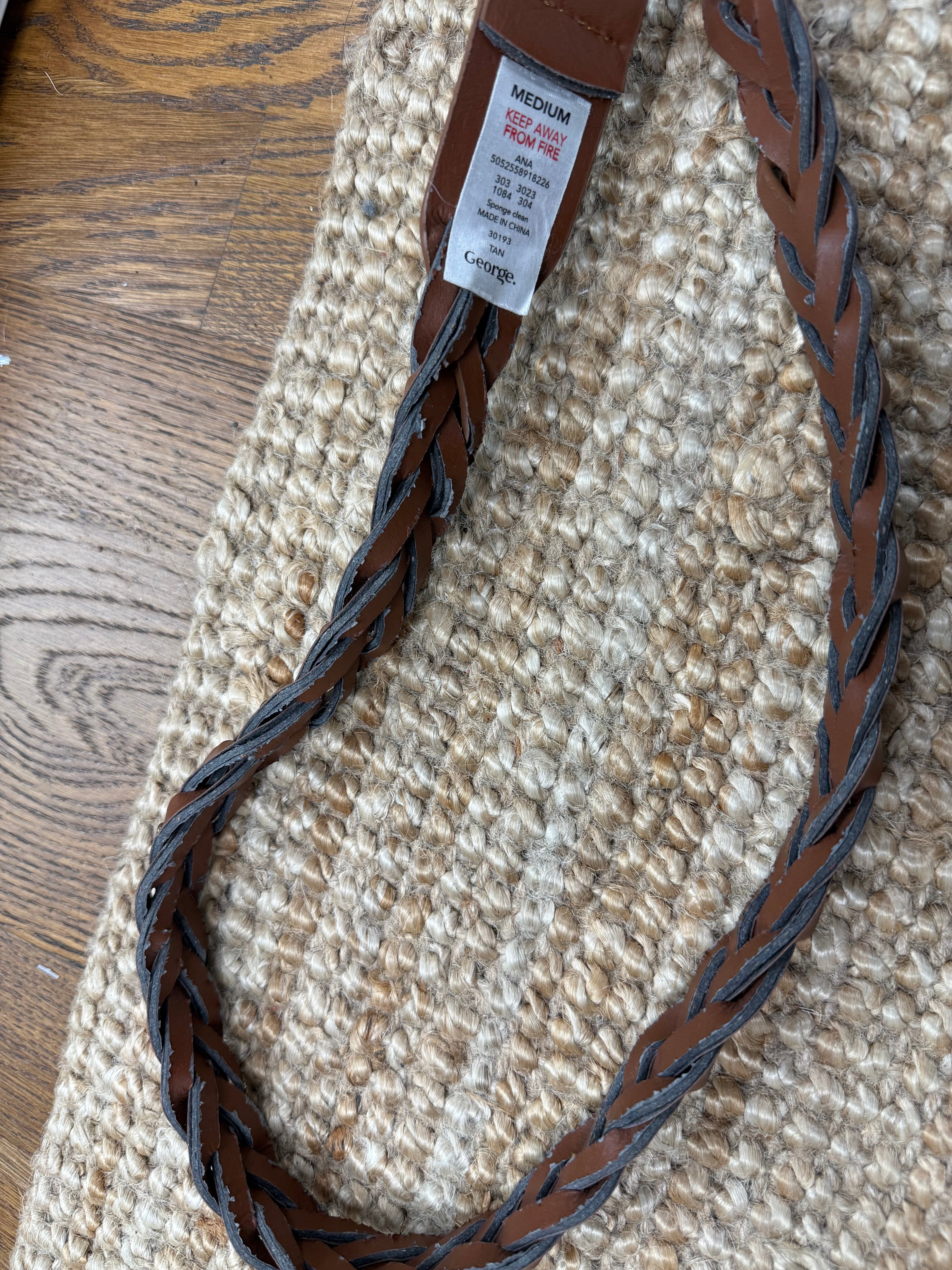 Tan woven belt