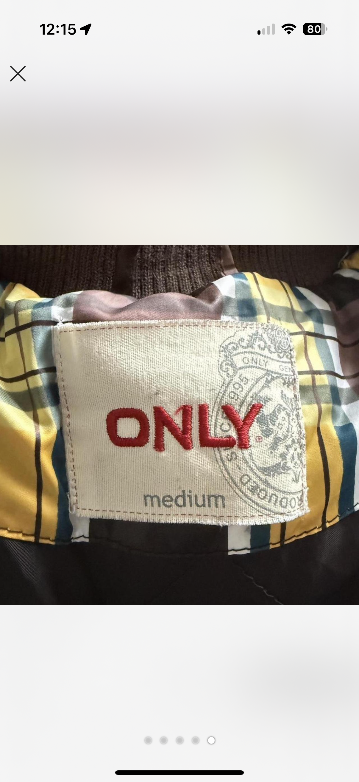 Brown and yellow vintage checkered padded jacket