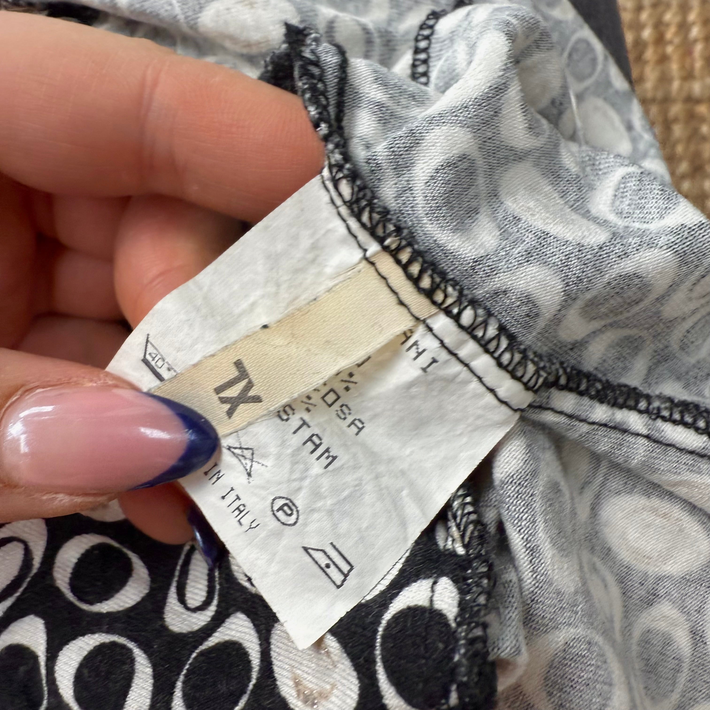 Black patterned halterneck top