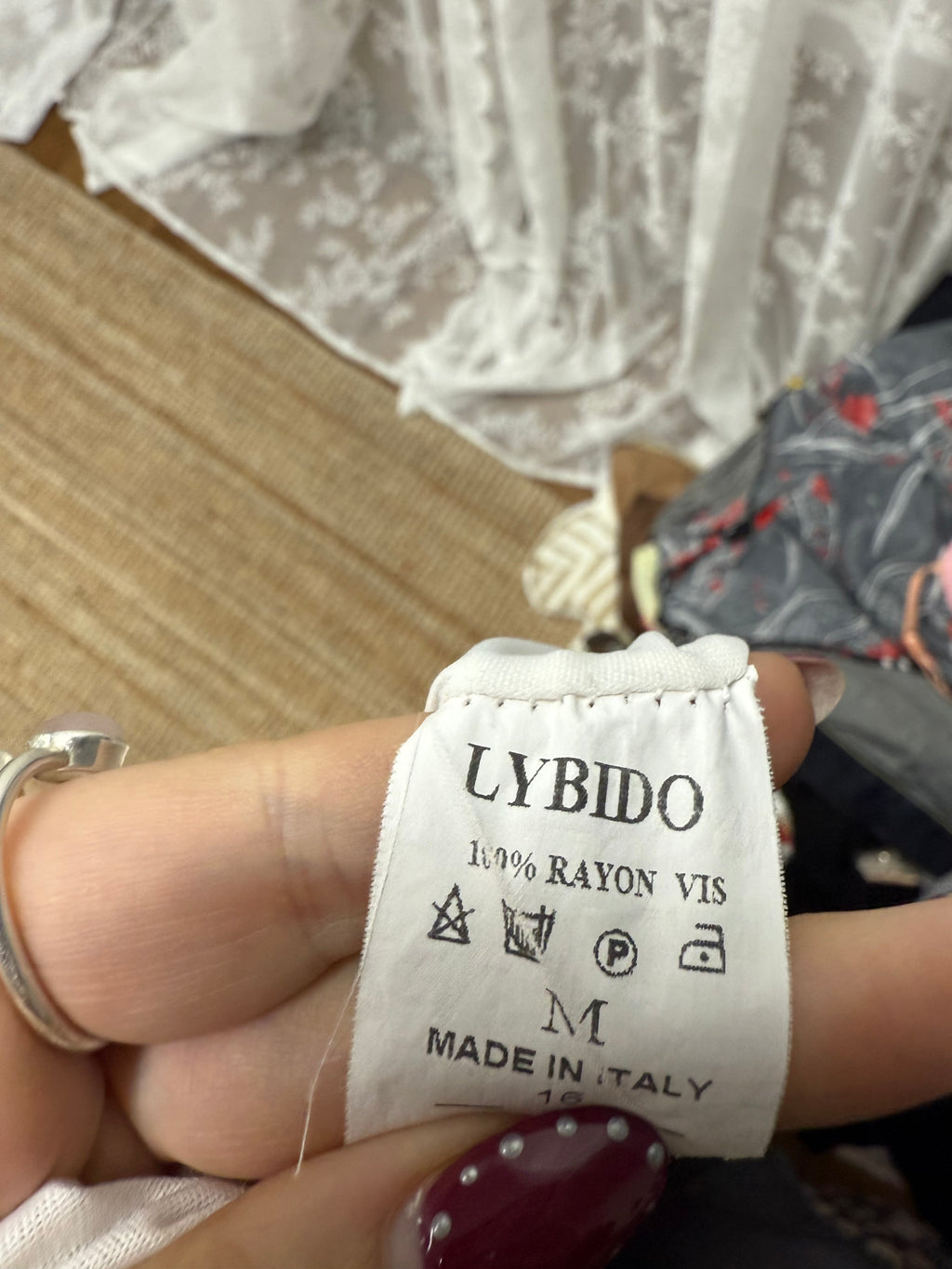 White patterned mesh midi skirt