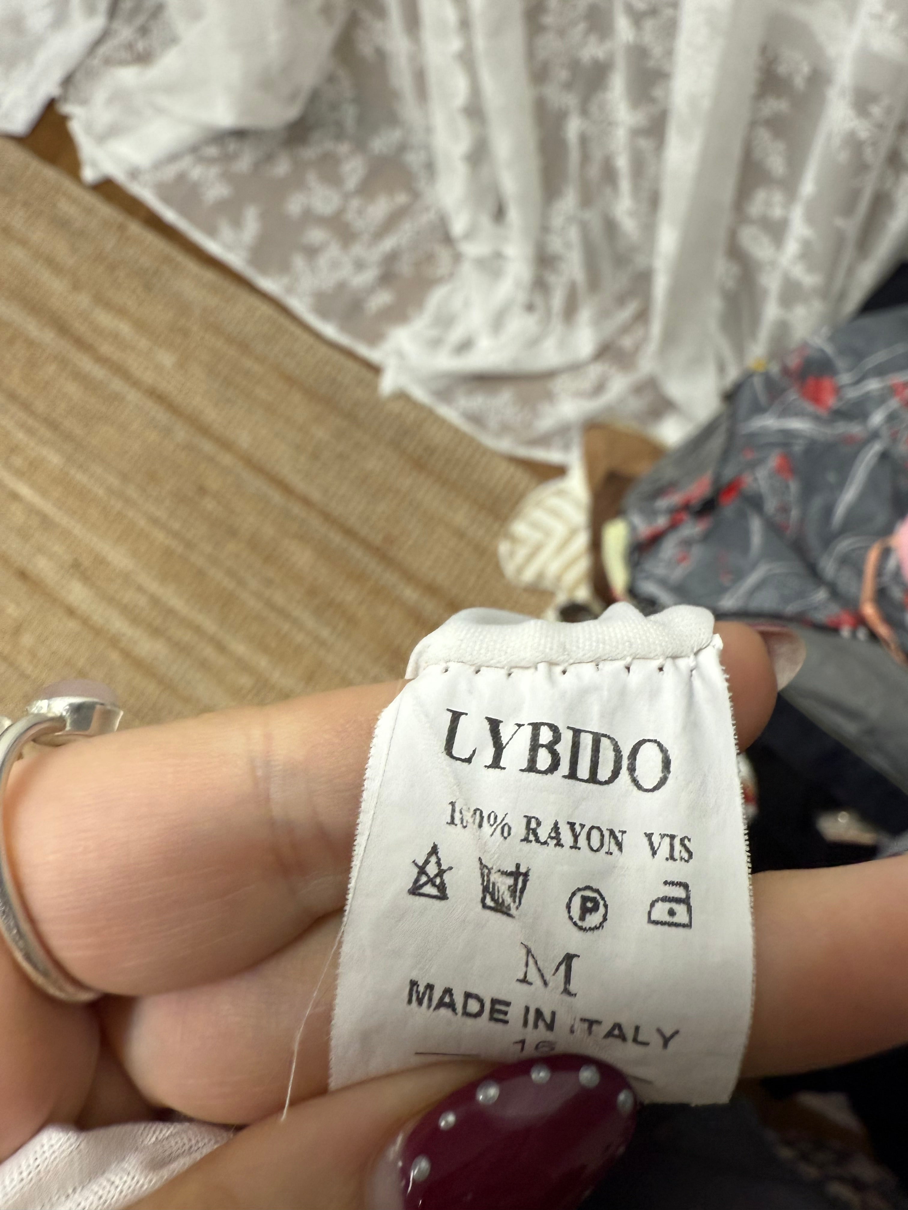 White patterned mesh midi skirt