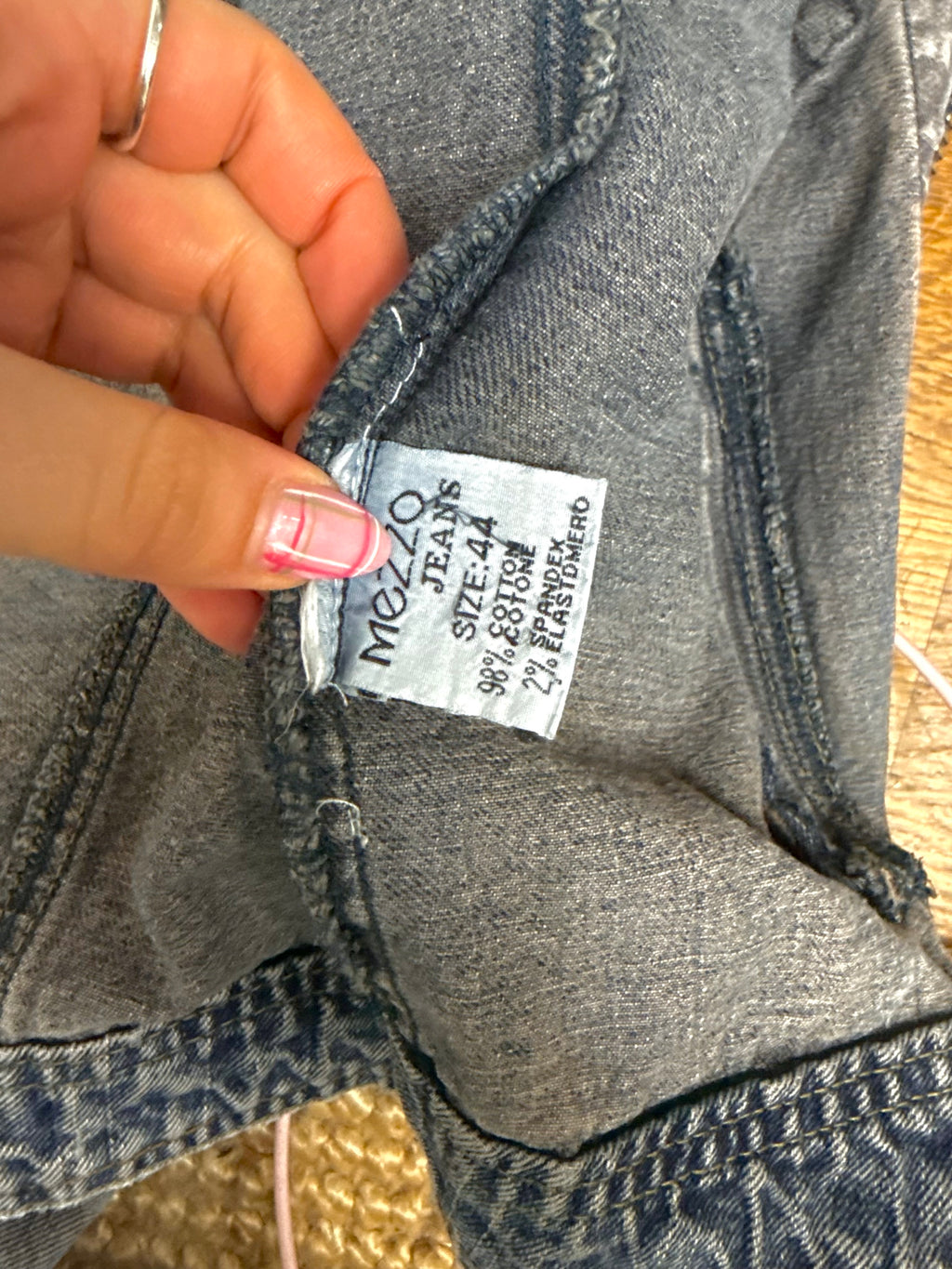 Two toned blue denim jacket