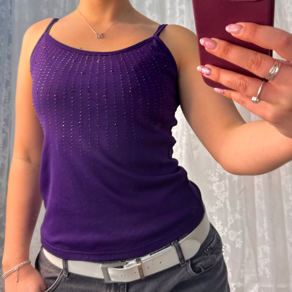 Purple gem cami top