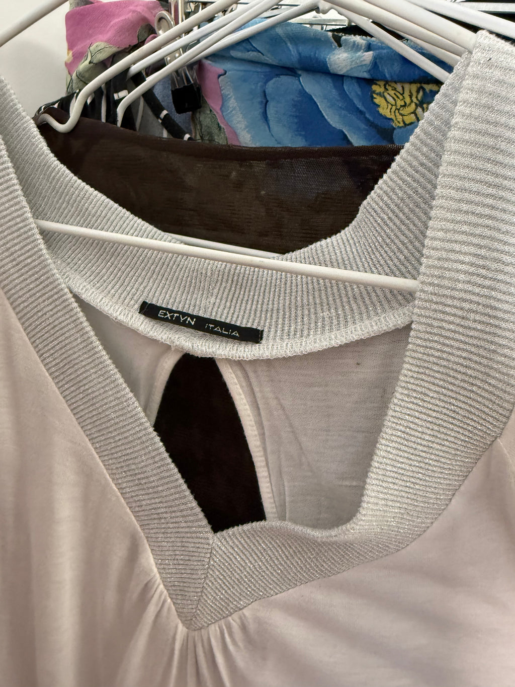 White off the shoulder slouchy top