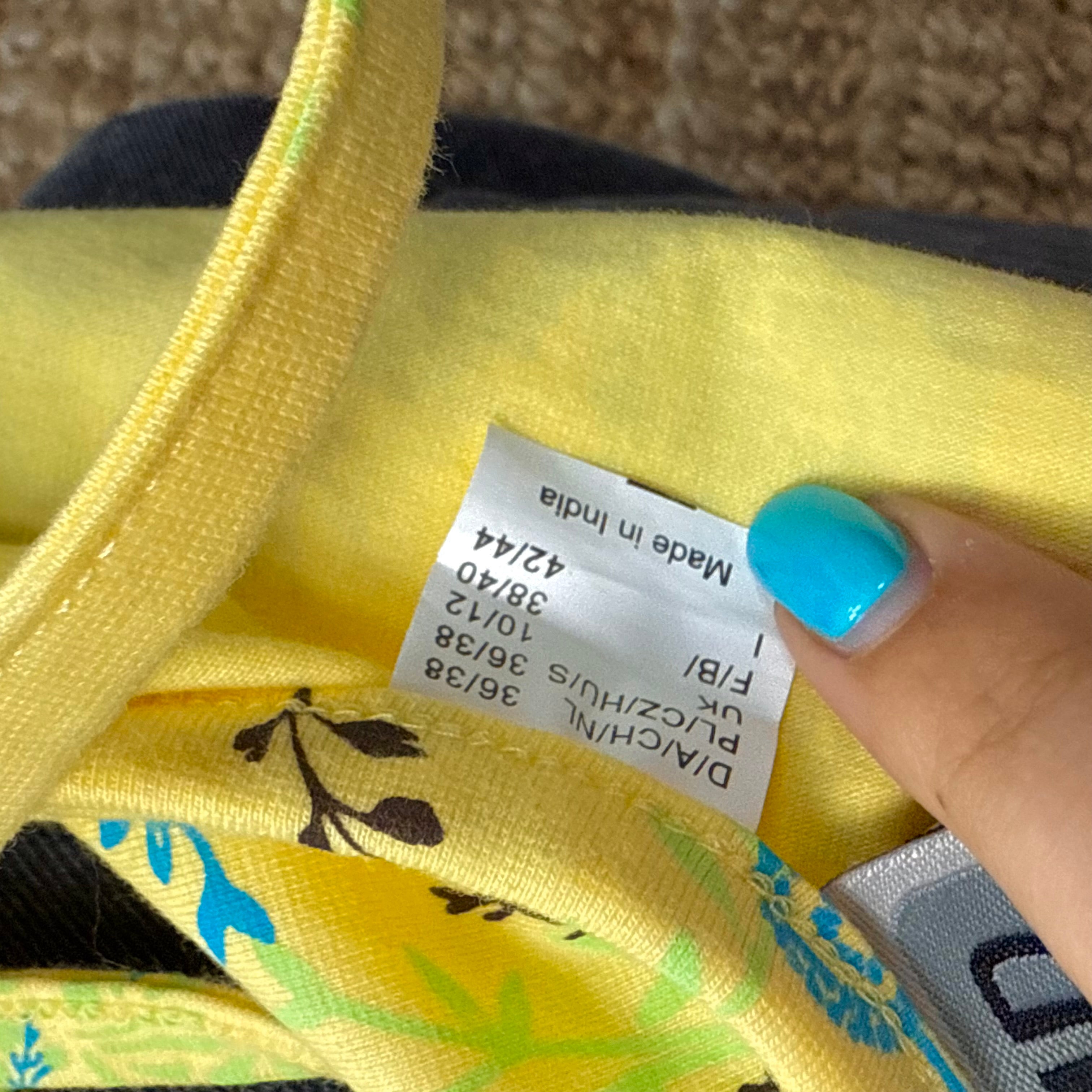 Yellow detailed vest top