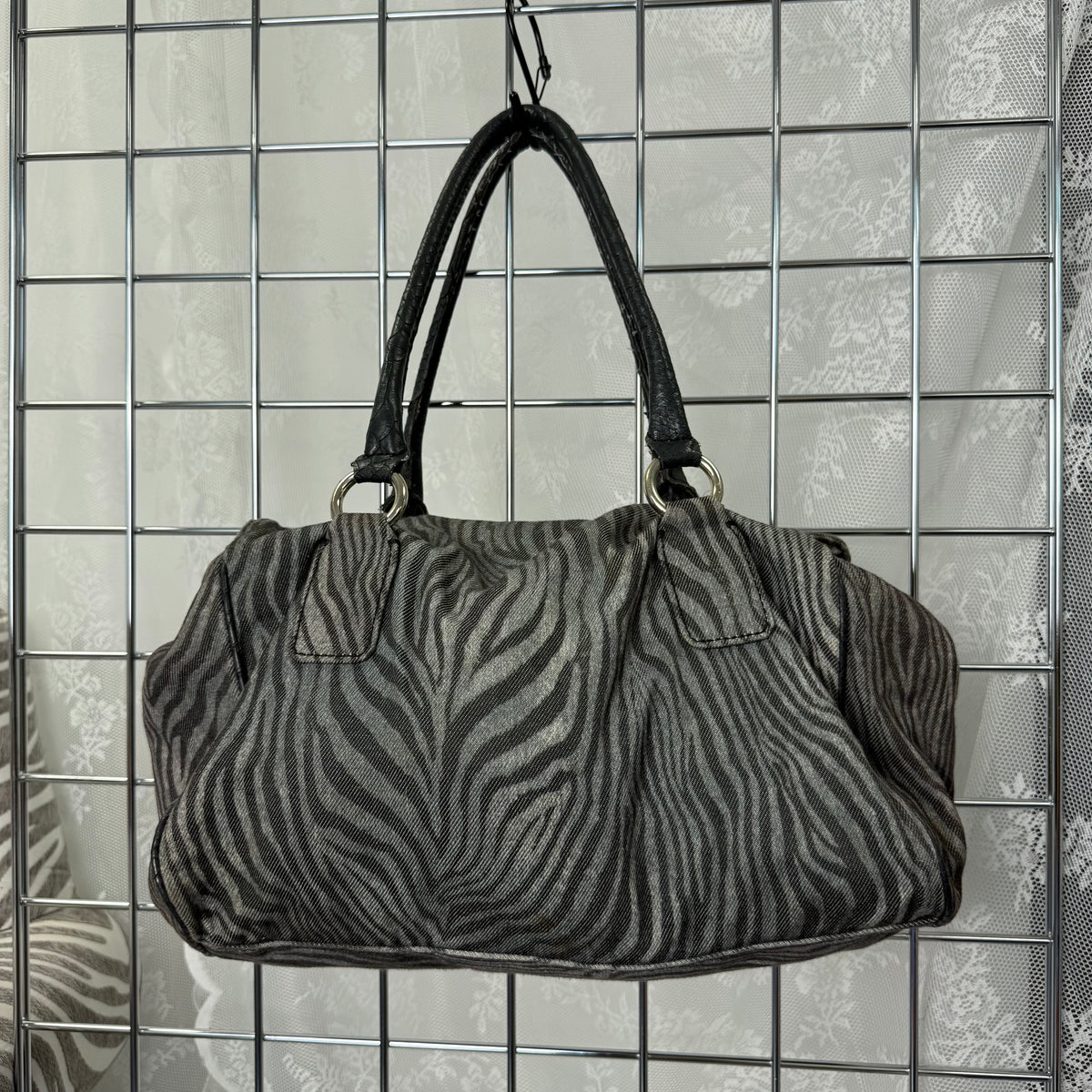 Grey zebra GUESS bag