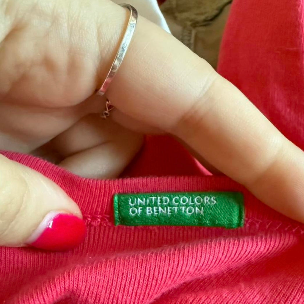 Pink spellout long sleeve crop top