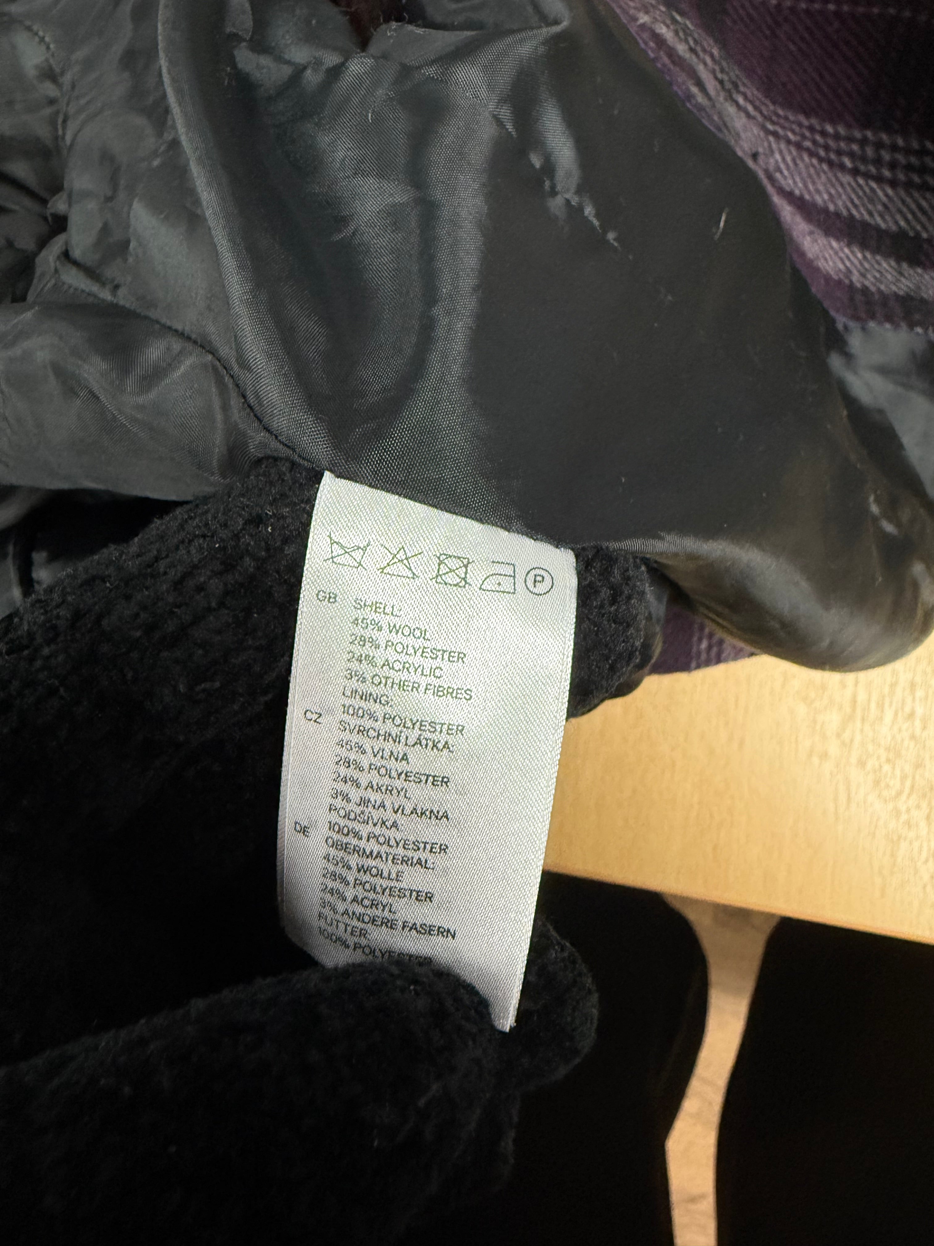 Purple plaid tie waist jacket