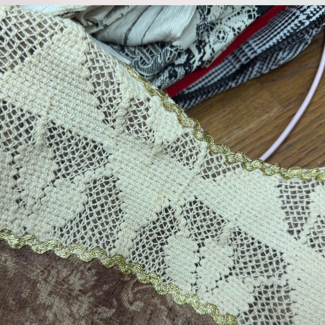 Beige patchwork asymmetrical cami top