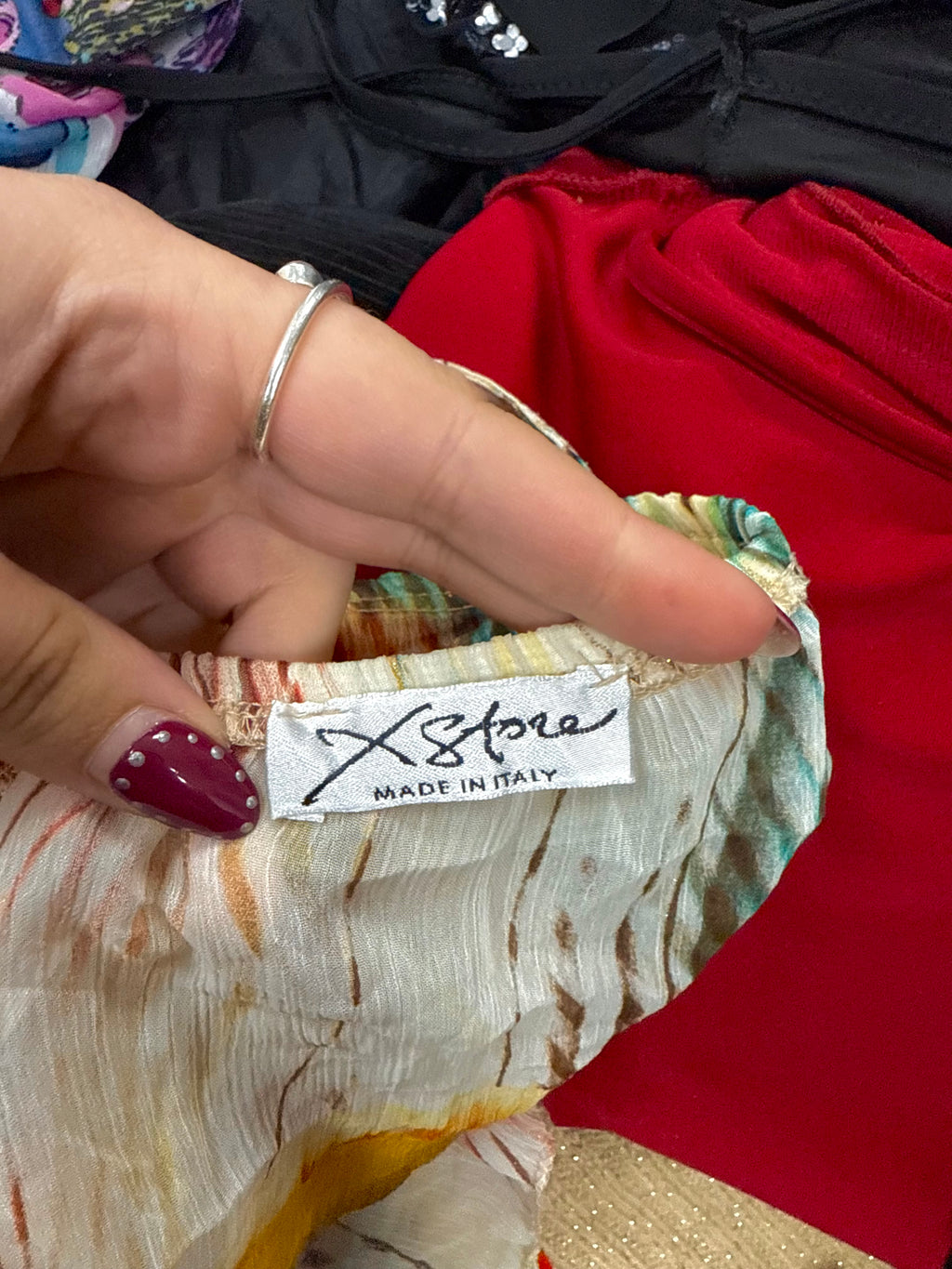 Multicoloured open cami top