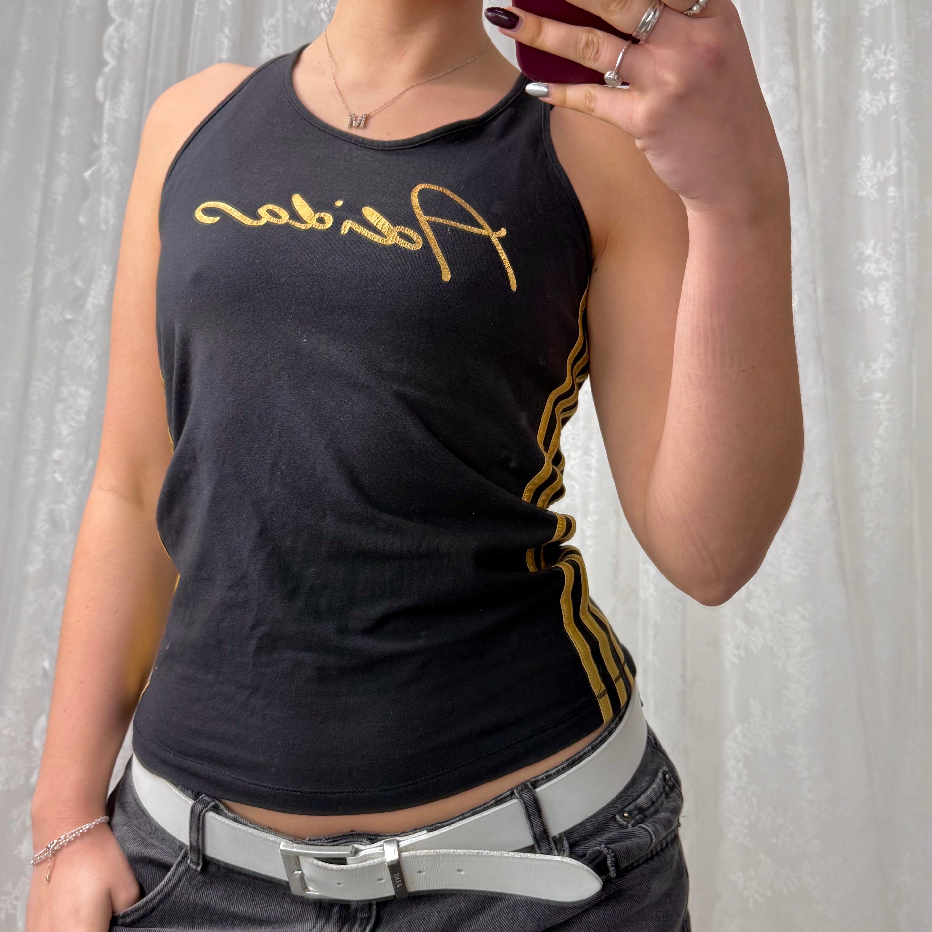 Black and yellow tank top