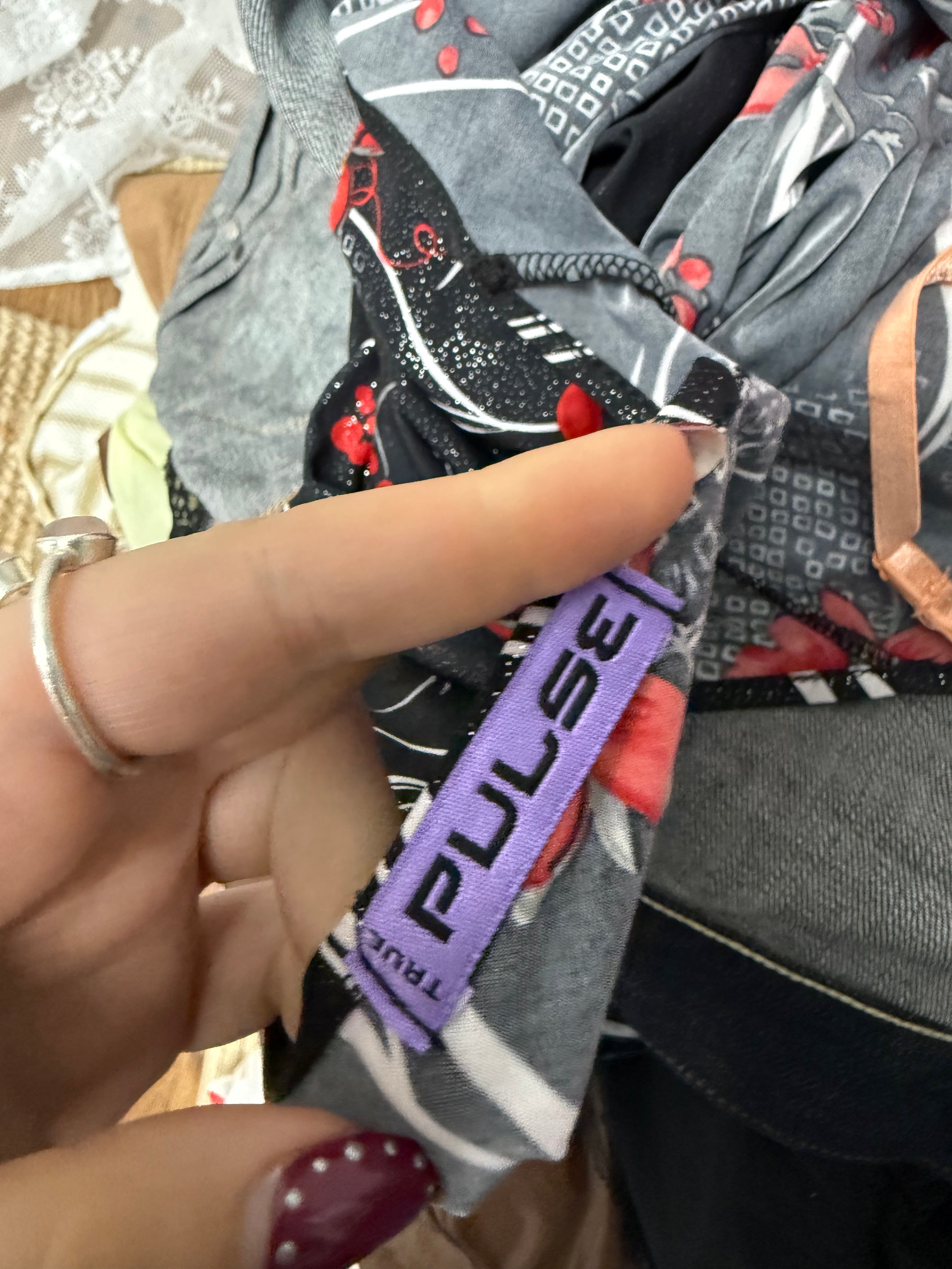 Black detailed cowl neck top