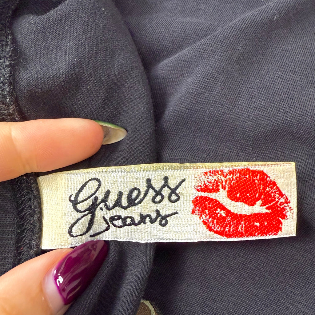 Black detailed GUESS long sleeved top