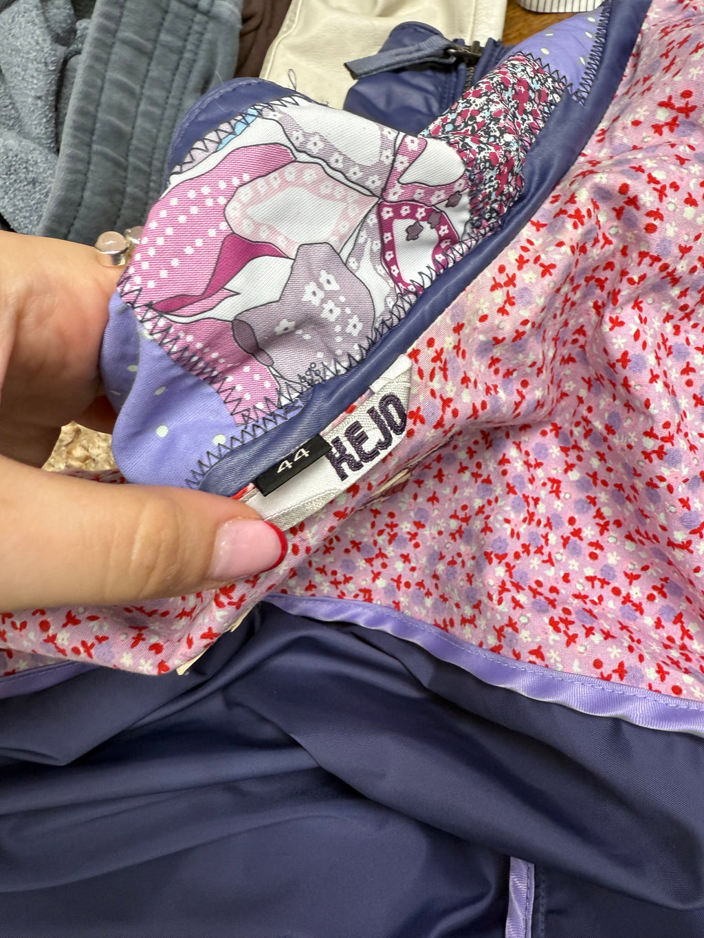 Purple shiny double zip lightweight jacket