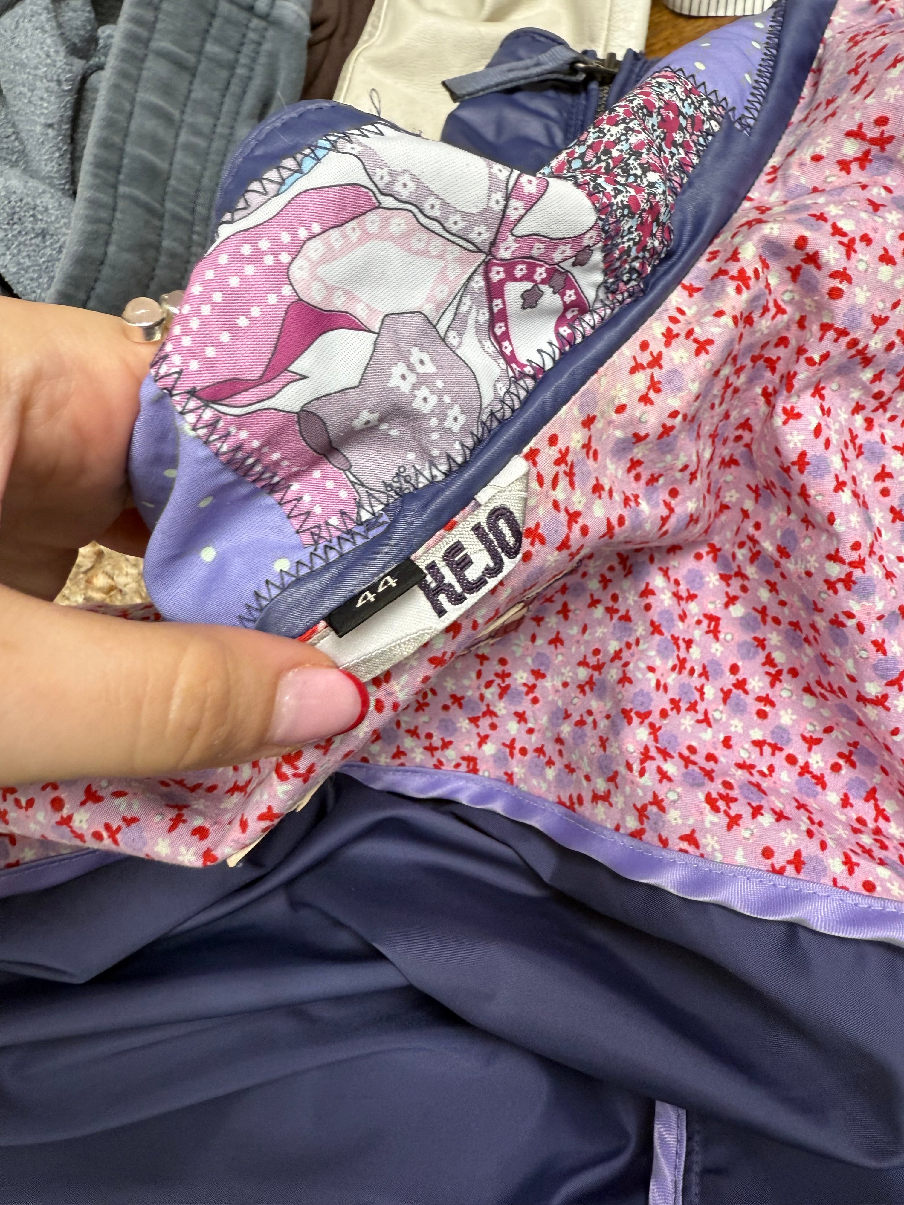 Purple shiny double zip lightweight jacket