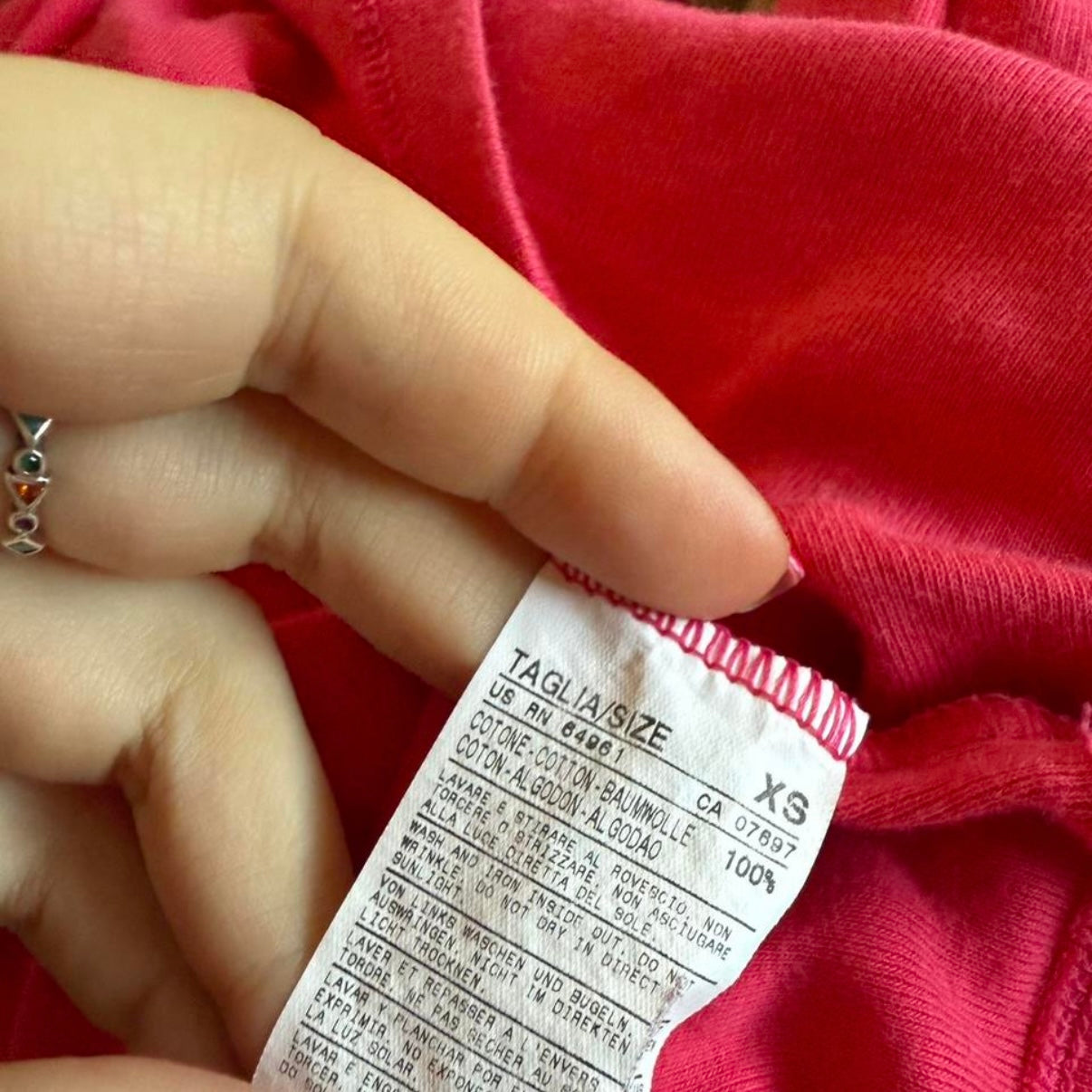 Pink spellout long sleeve crop top