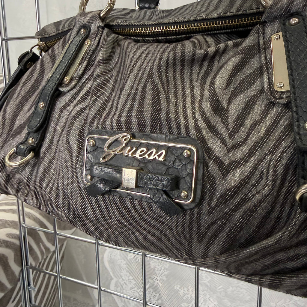 Grey zebra GUESS bag