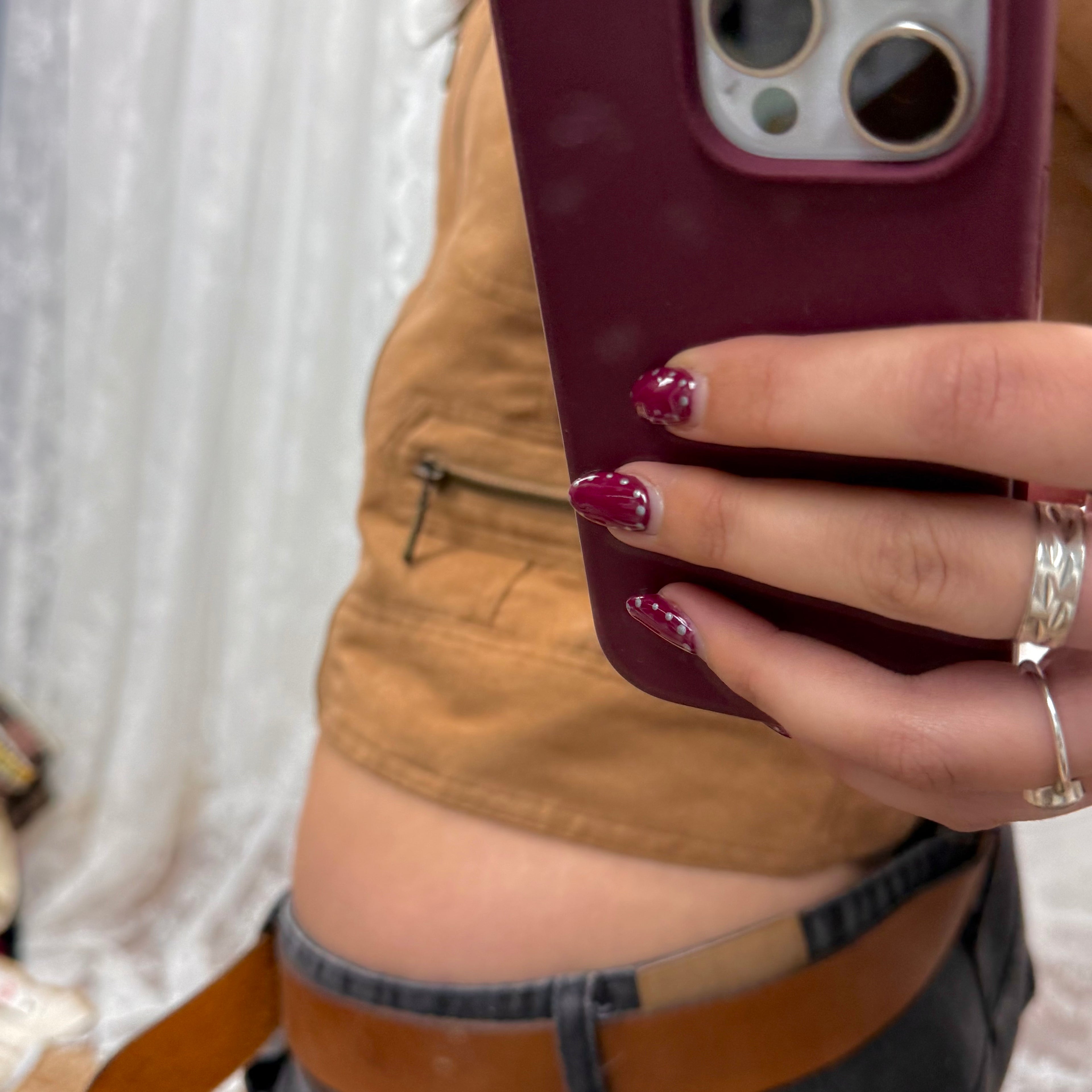 Tan leather diamanté buckle belt