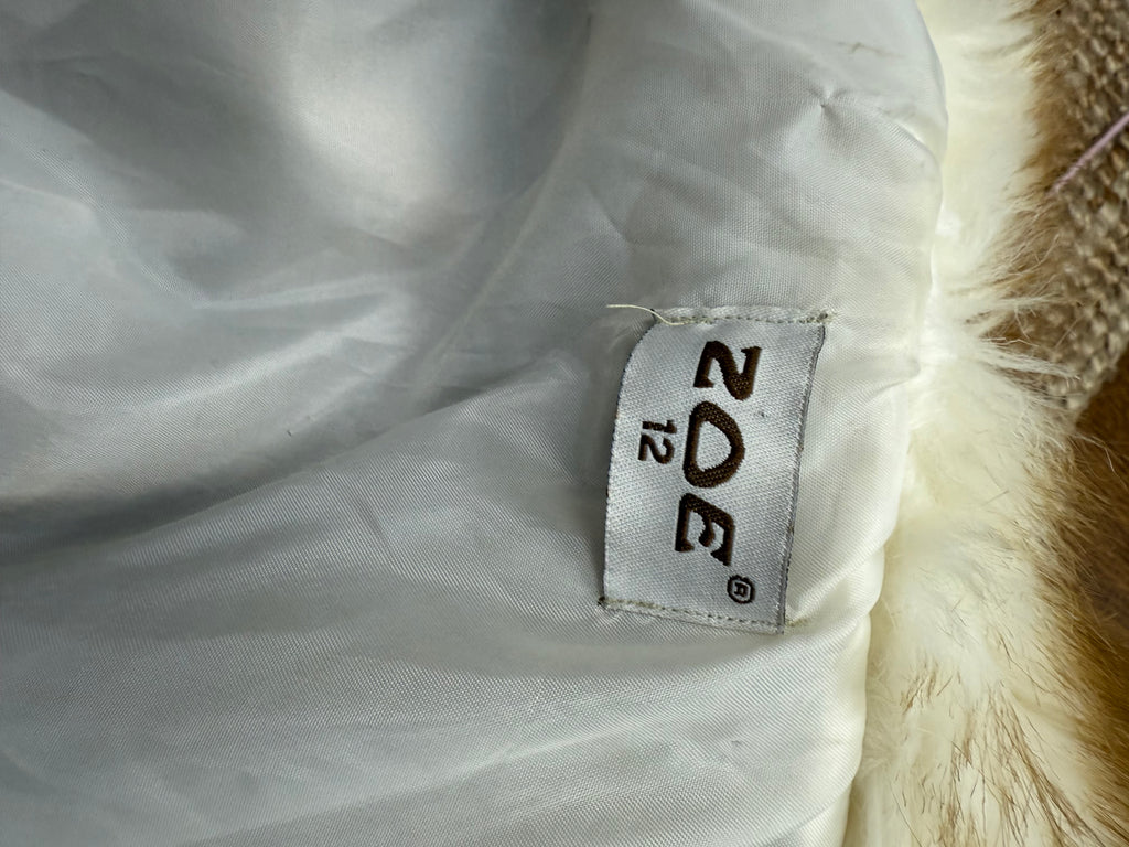 Beige/ginger faux fur gilet