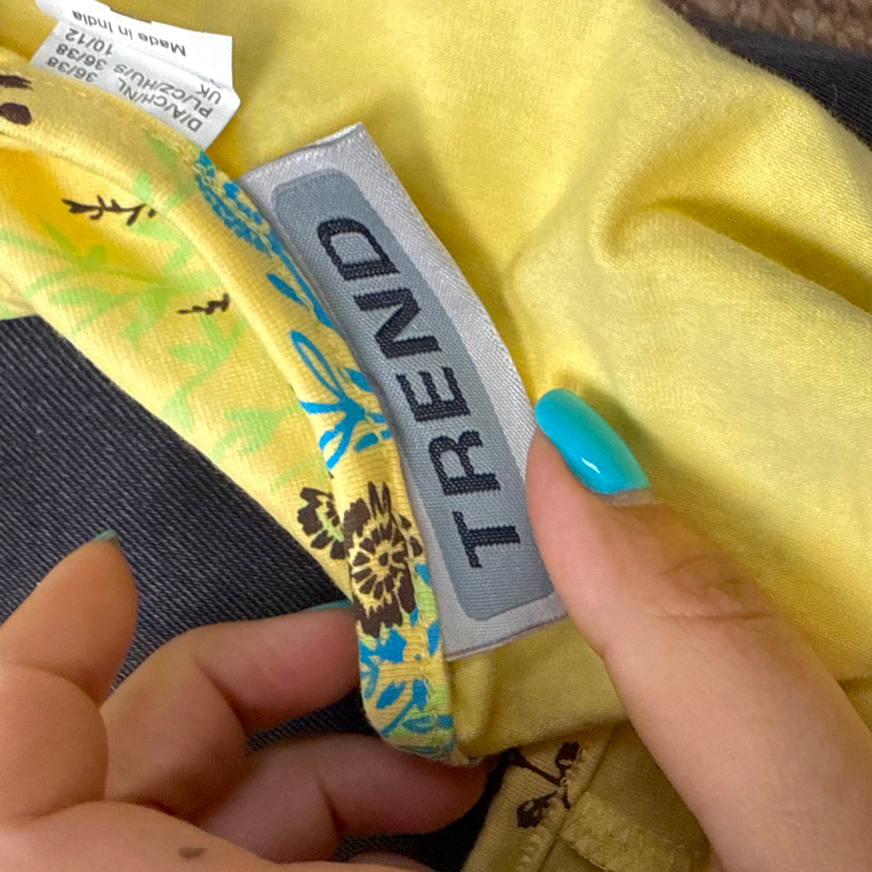 Yellow detailed vest top