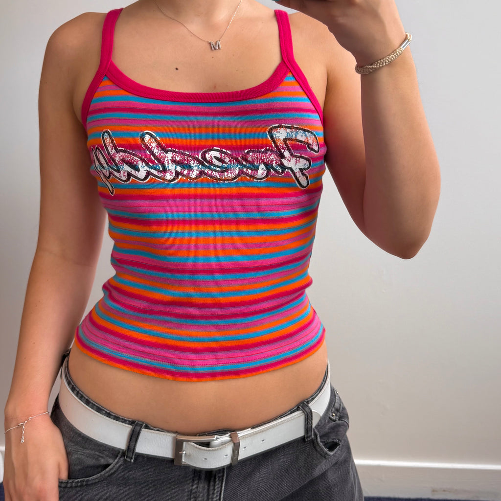 Multicoloured striped tank top