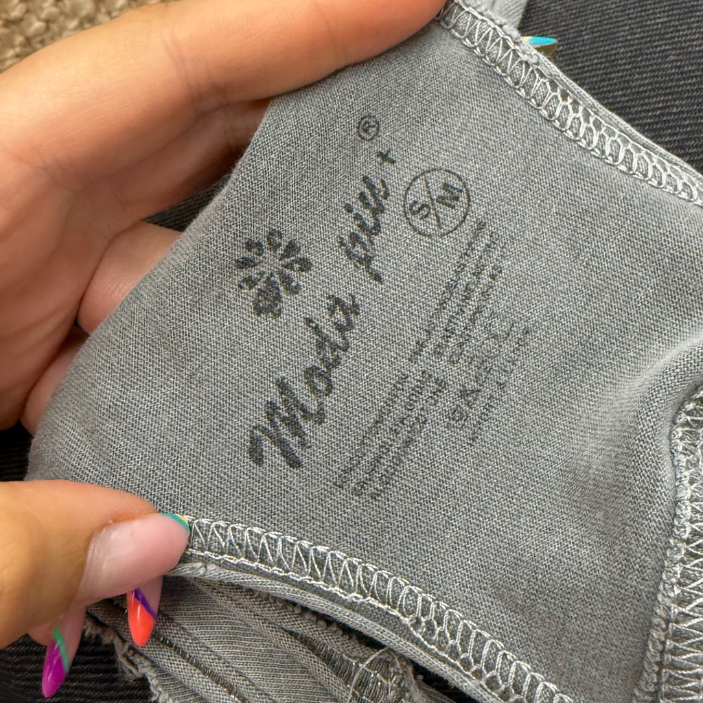 Grey graphic tank top