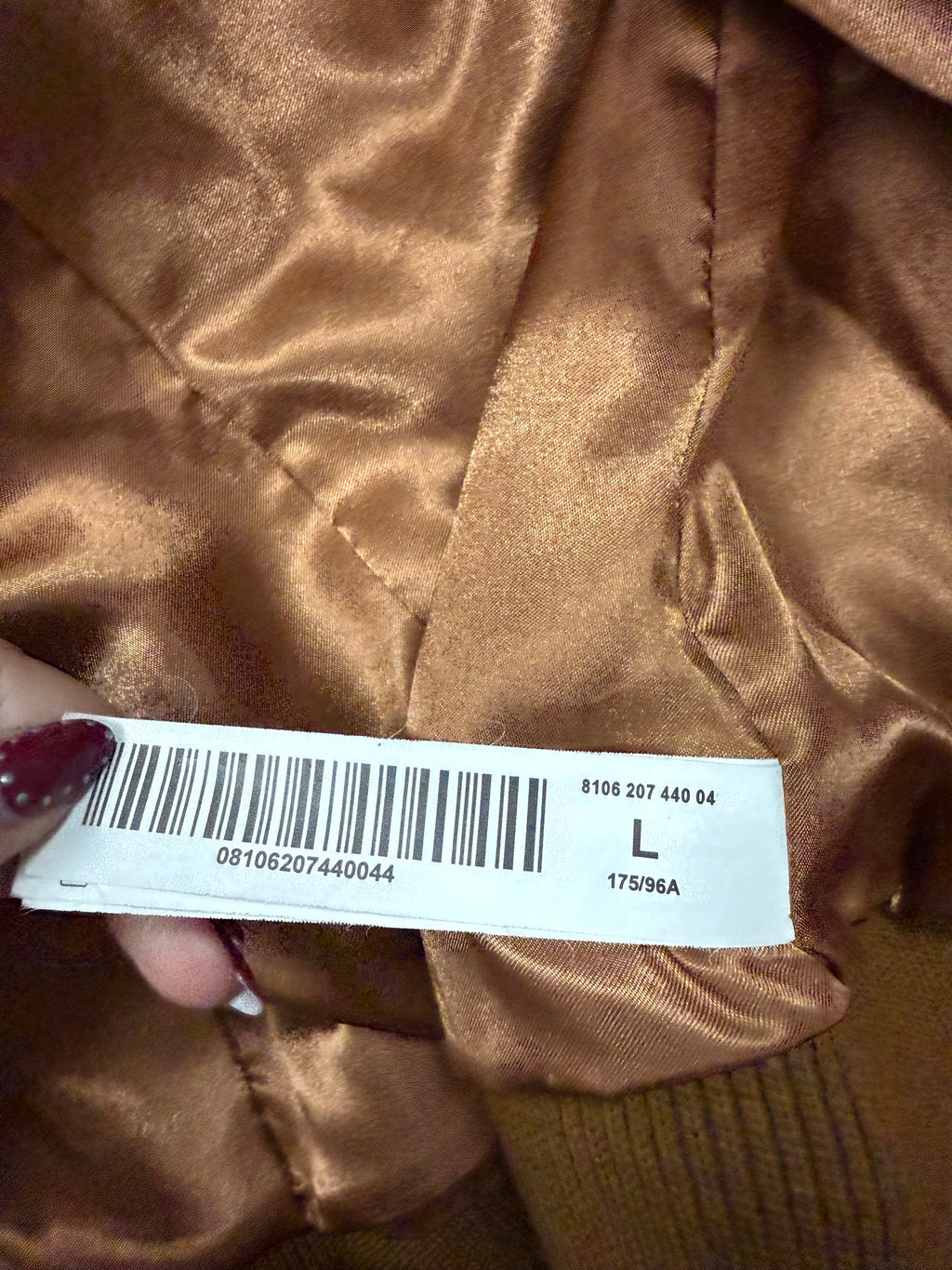 Brown/tan leather bomber Jacket