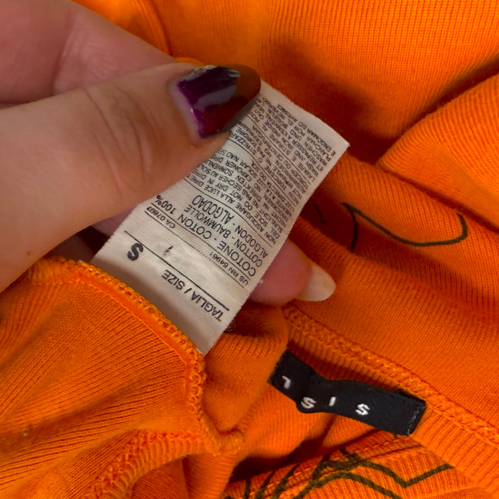 Orange patterned baby tee
