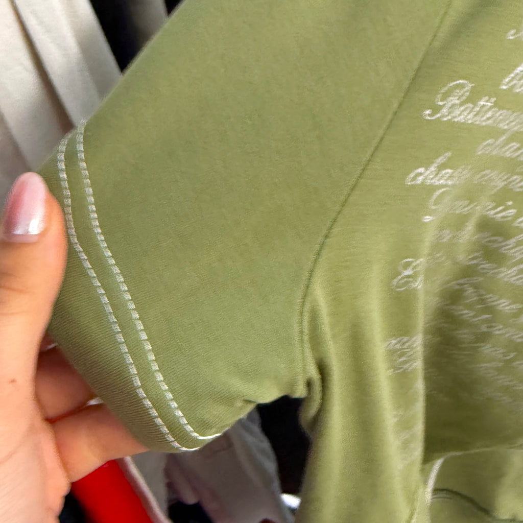Green double zip sweater