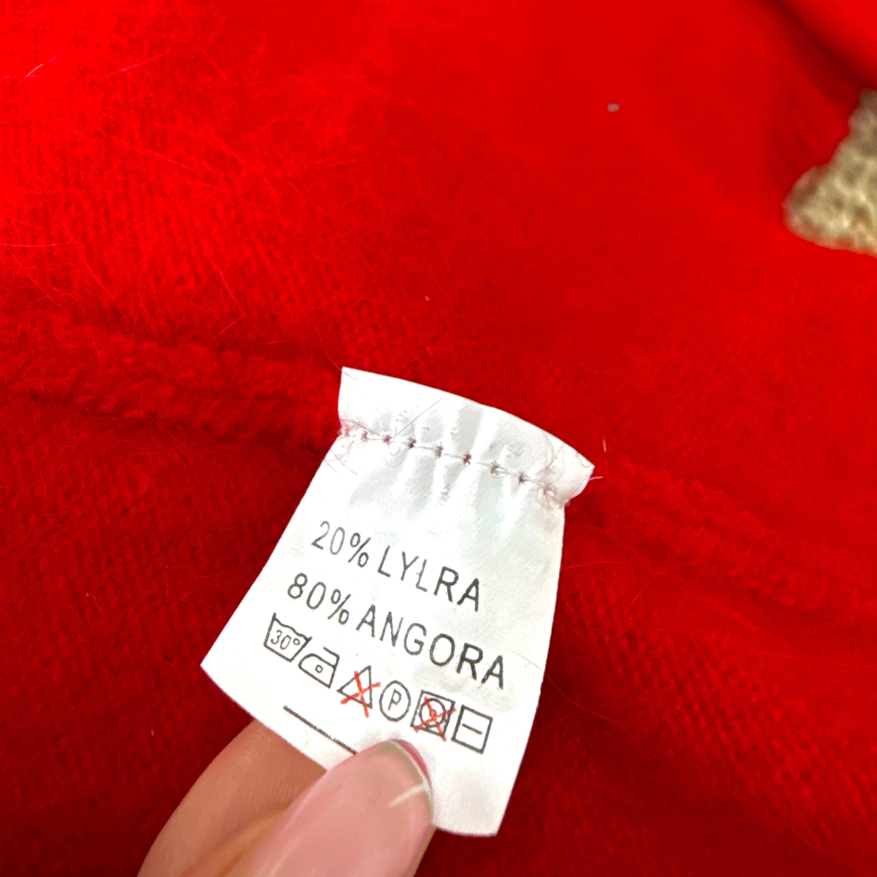 Red sequin button up cardigan