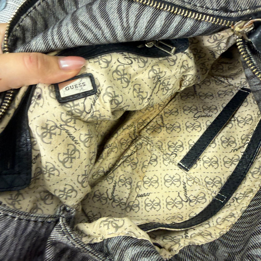 Grey zebra GUESS bag