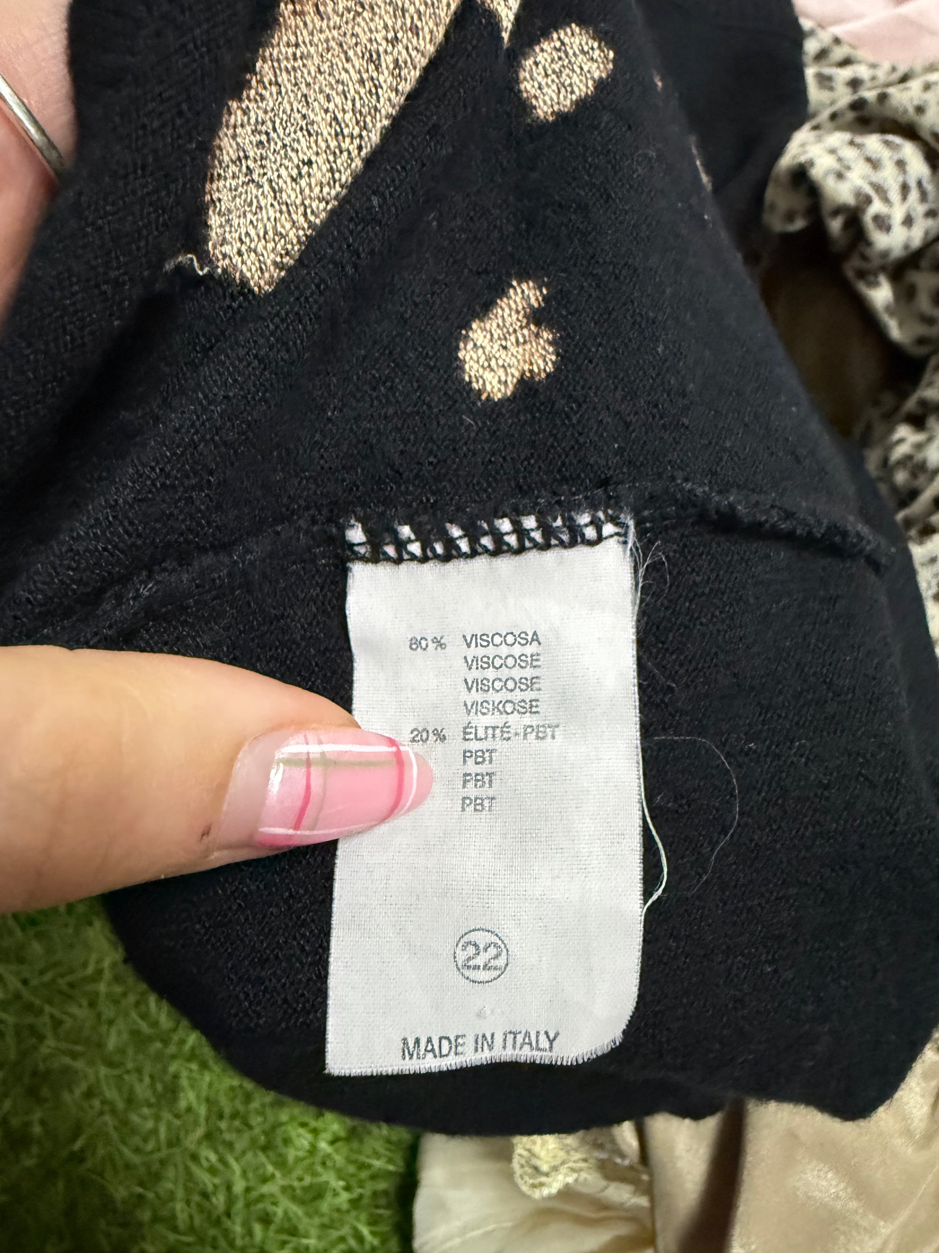 Black and brown patterned turtleneck