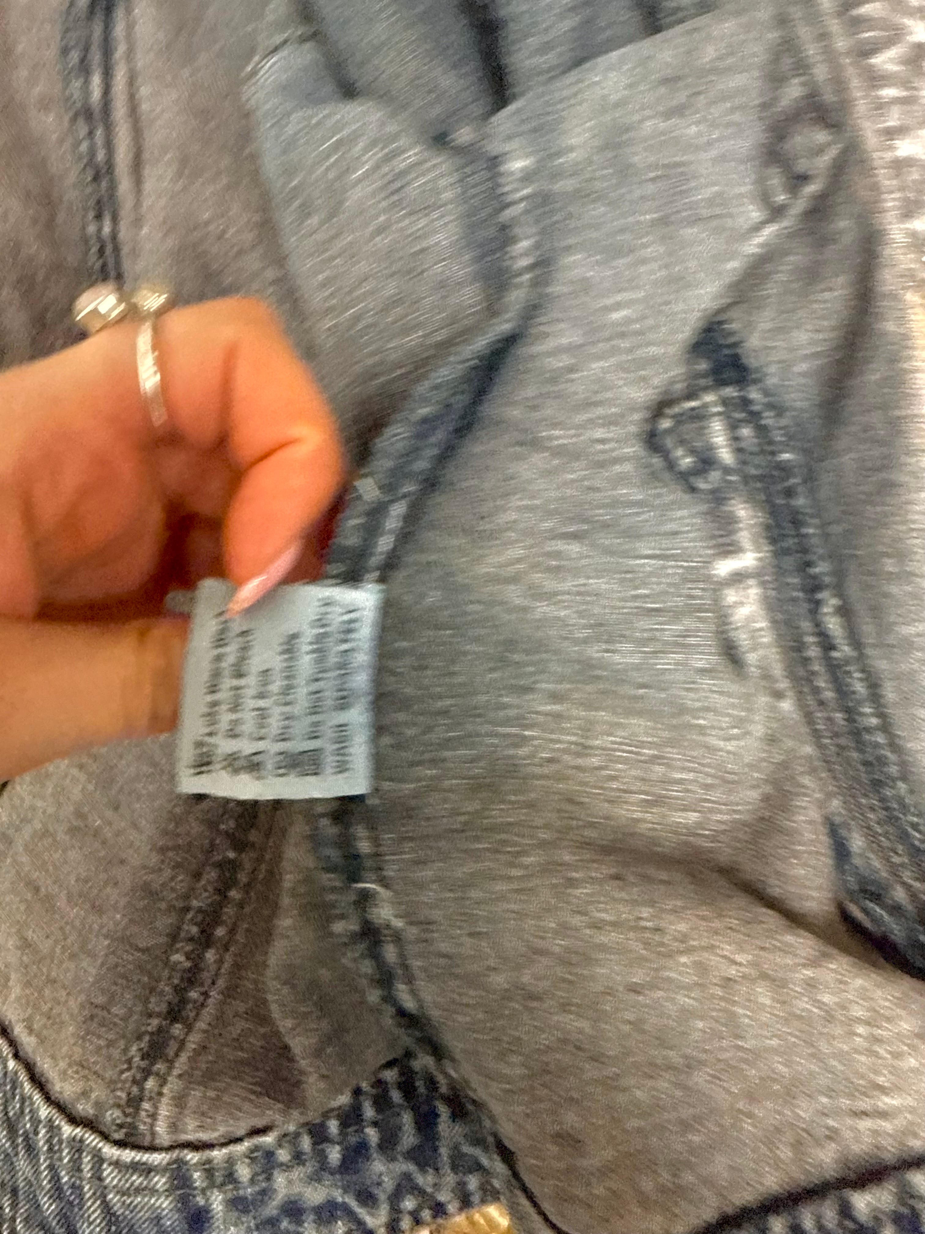 Two toned blue denim jacket