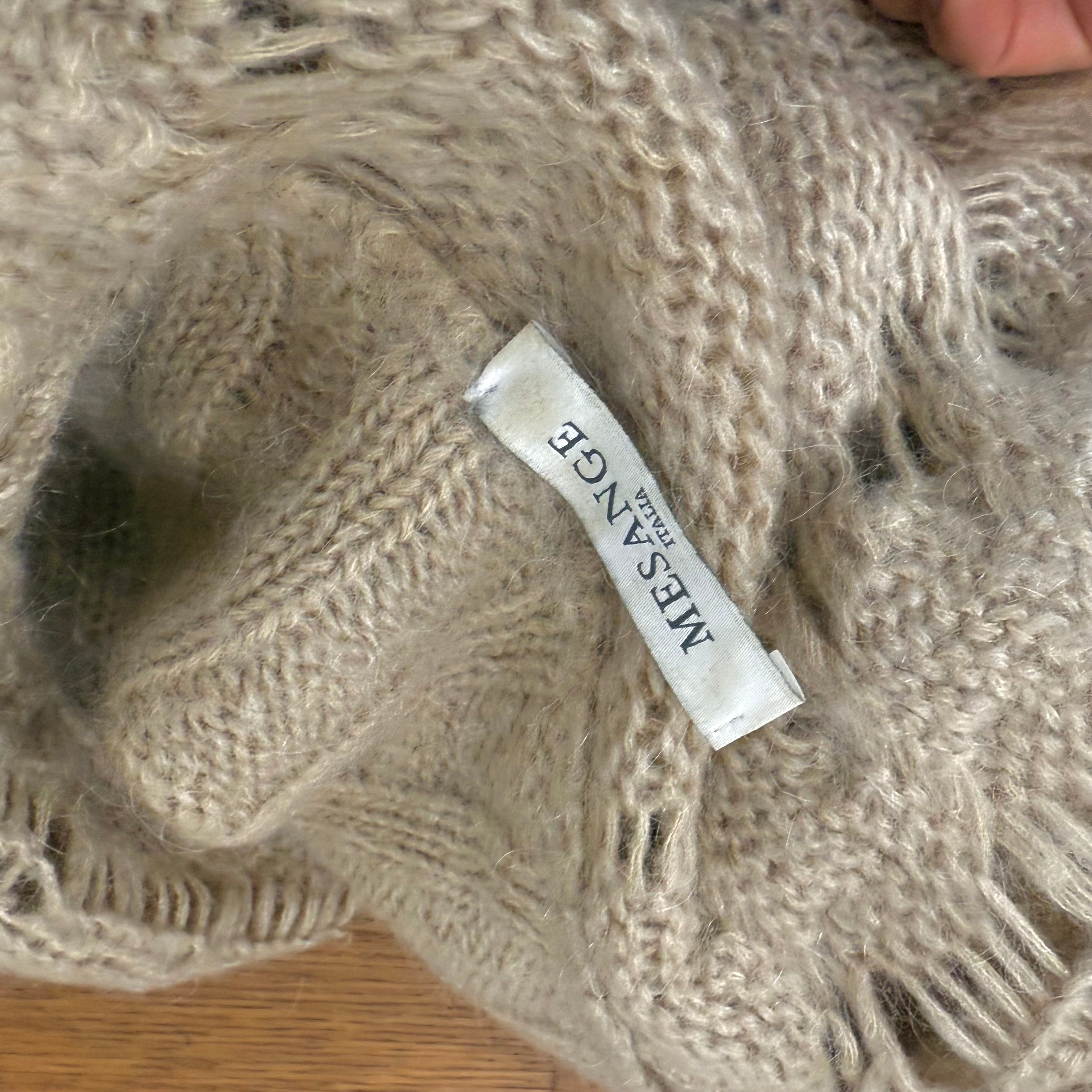 Beige cut out sweater