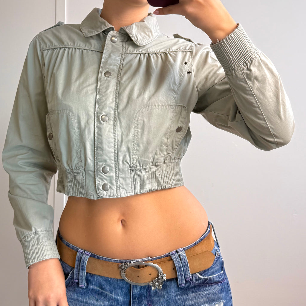 Light green cropped jacket